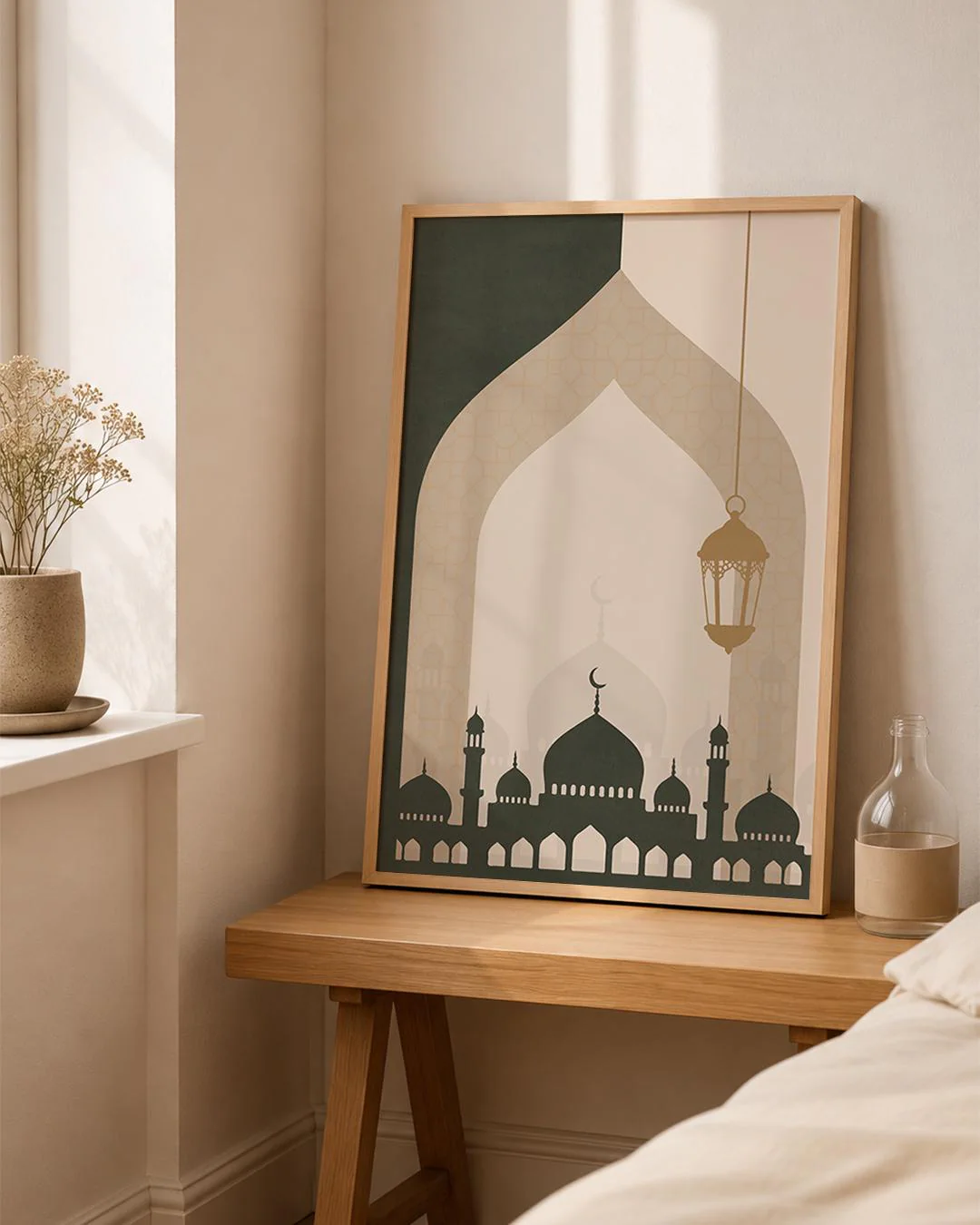 Set of 3 Allahu Akbar & Mosque Architecture Wall Art, Minimalist Boho Islamic Geometric Print Set, Housewarming Gift (Digital Download) - image 4