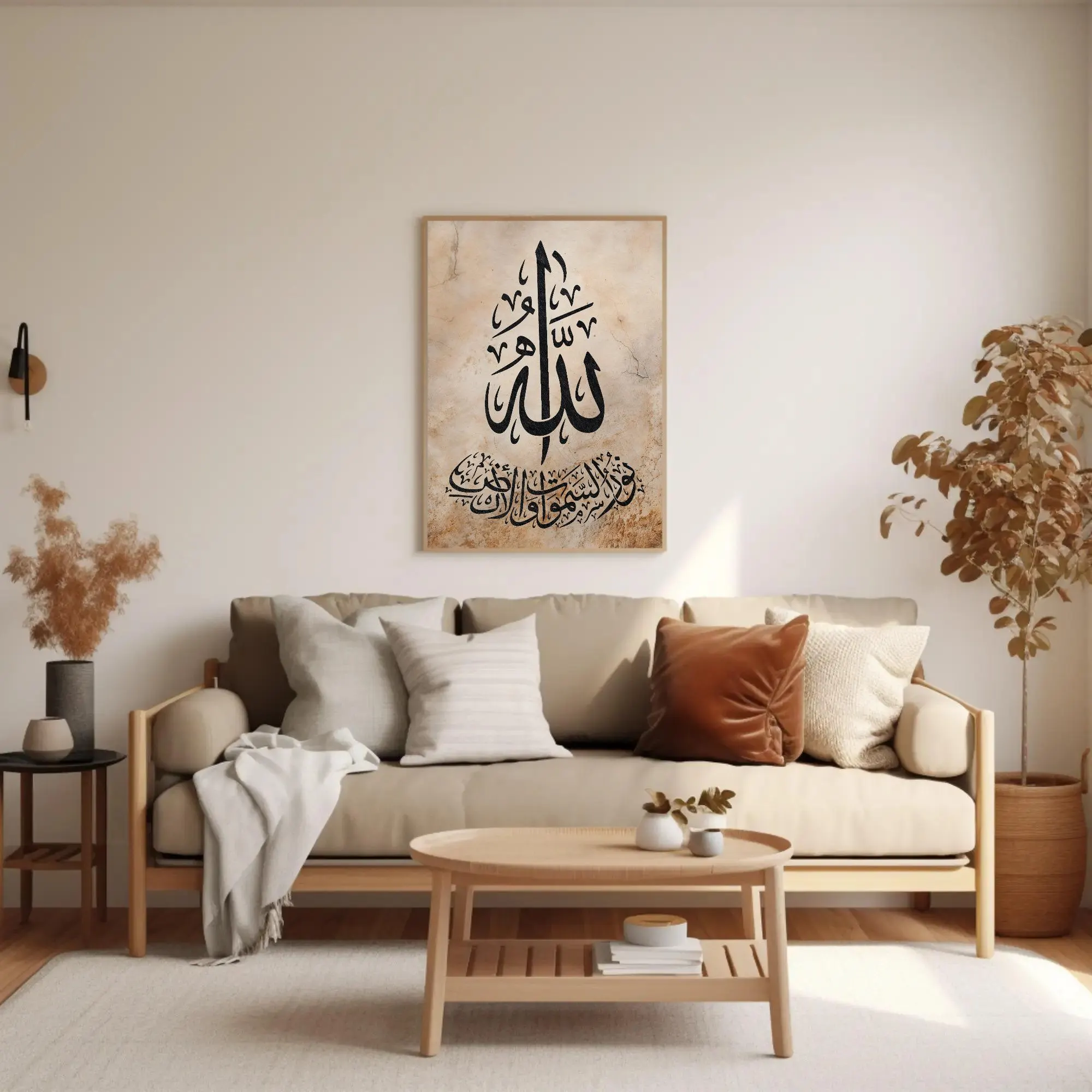 Allah is the Light Print, Noor-us-Samawati Wal-Ardh Calligraphy, Vintage Marble Islamic Wall Art (Digital Download) - image 5