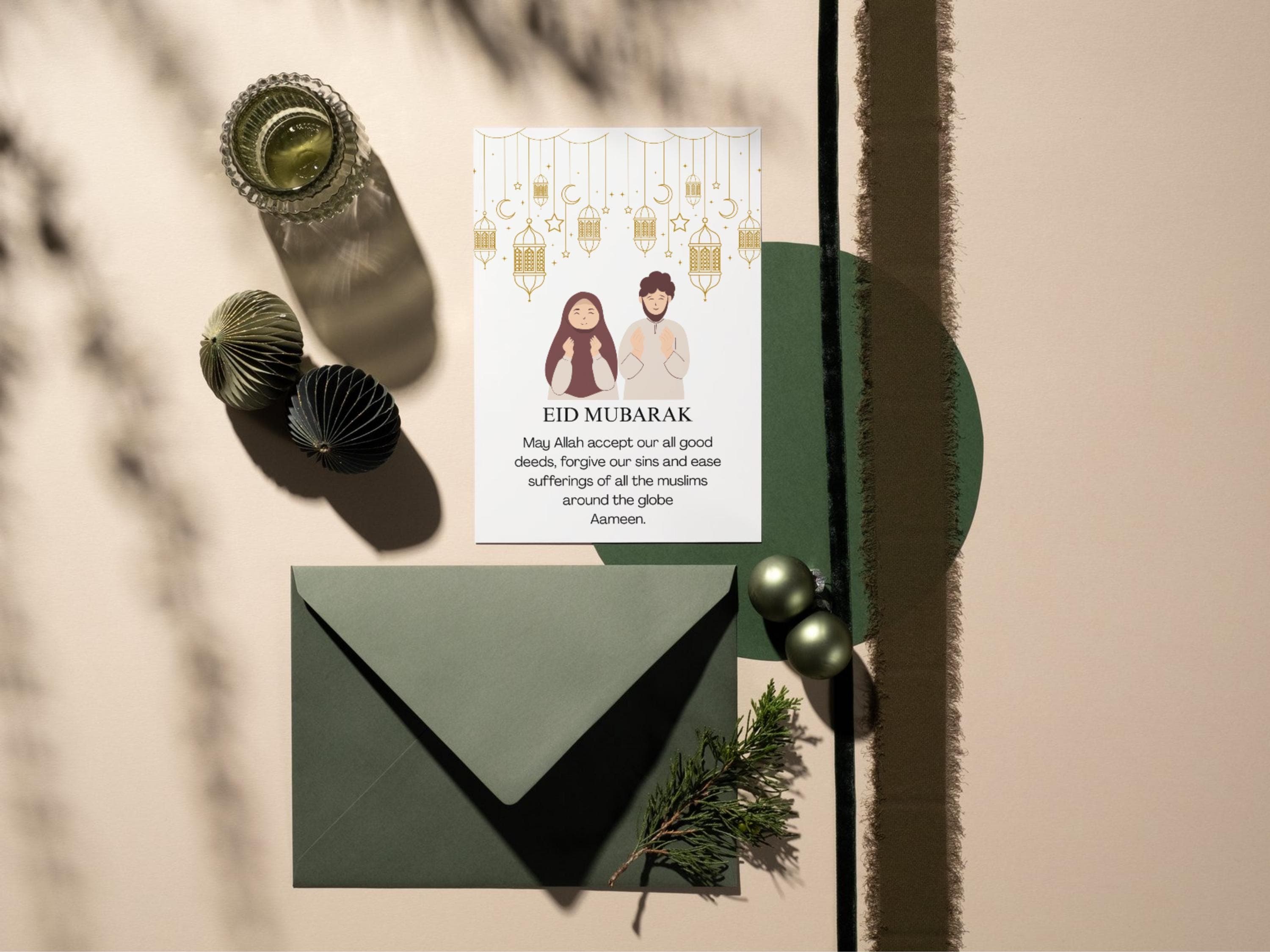 6 Eid Mubarak Cards Bundle For Friends, Family And Relatives, Eid Wish Card, Eid Cards Printable, Instant Digital Download, Greeting Cards - image 3