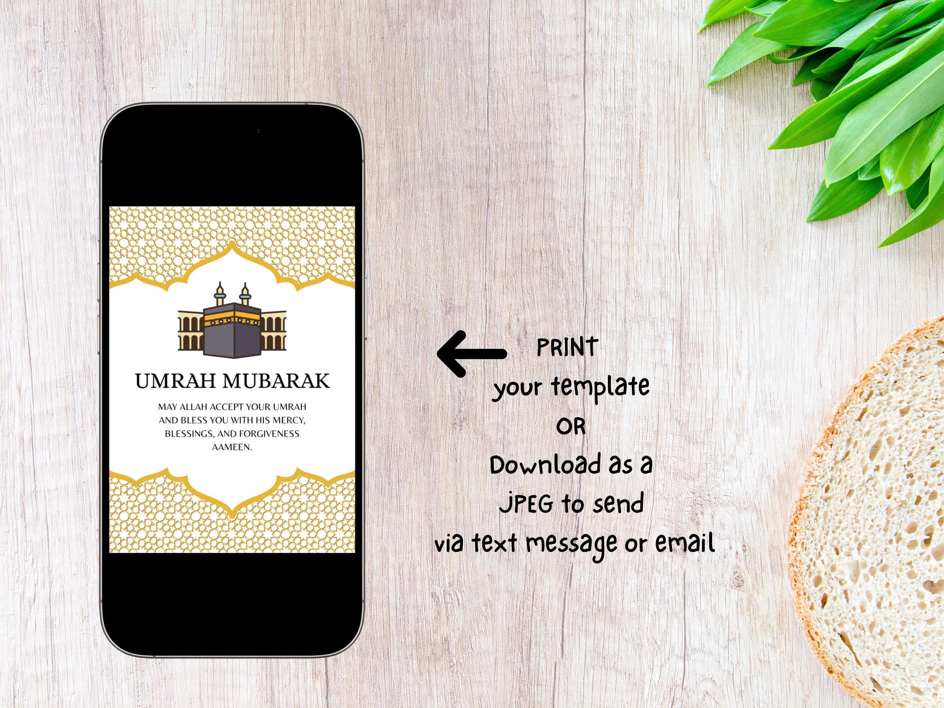 Umrah Mubarak Card, Umrah Card Printable, Umrah Gift, Umrah Mubarak Gift Printable, Islamic Greeting Card For Umrah, Mecca, Digital Download - image 4