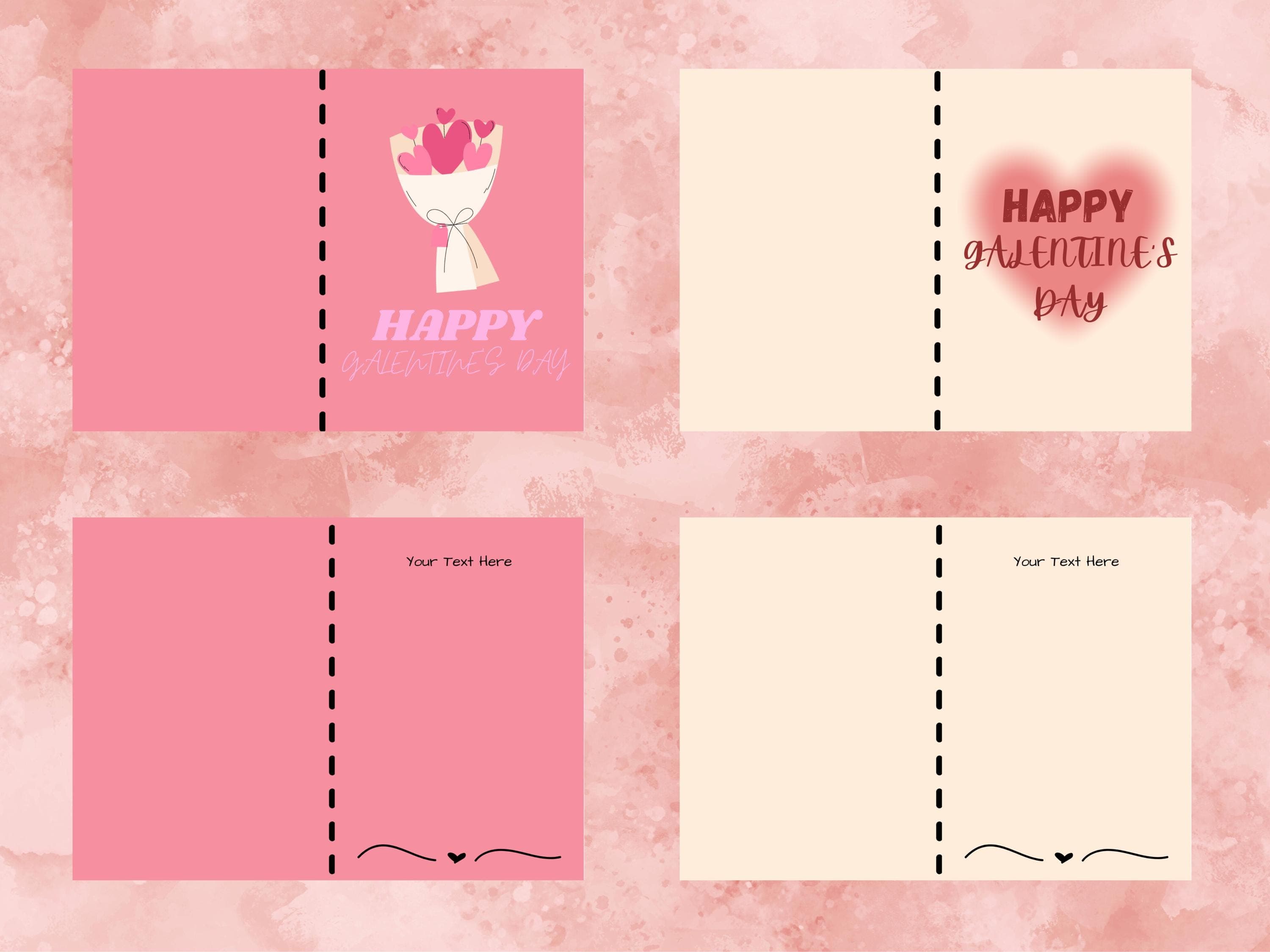 6 Cute Printable Galentine's Day Cards For Friends, Bestie, Coworkers, Girl Gang, Valentines Day Cards, Instant Digital Download, Pink - image 5