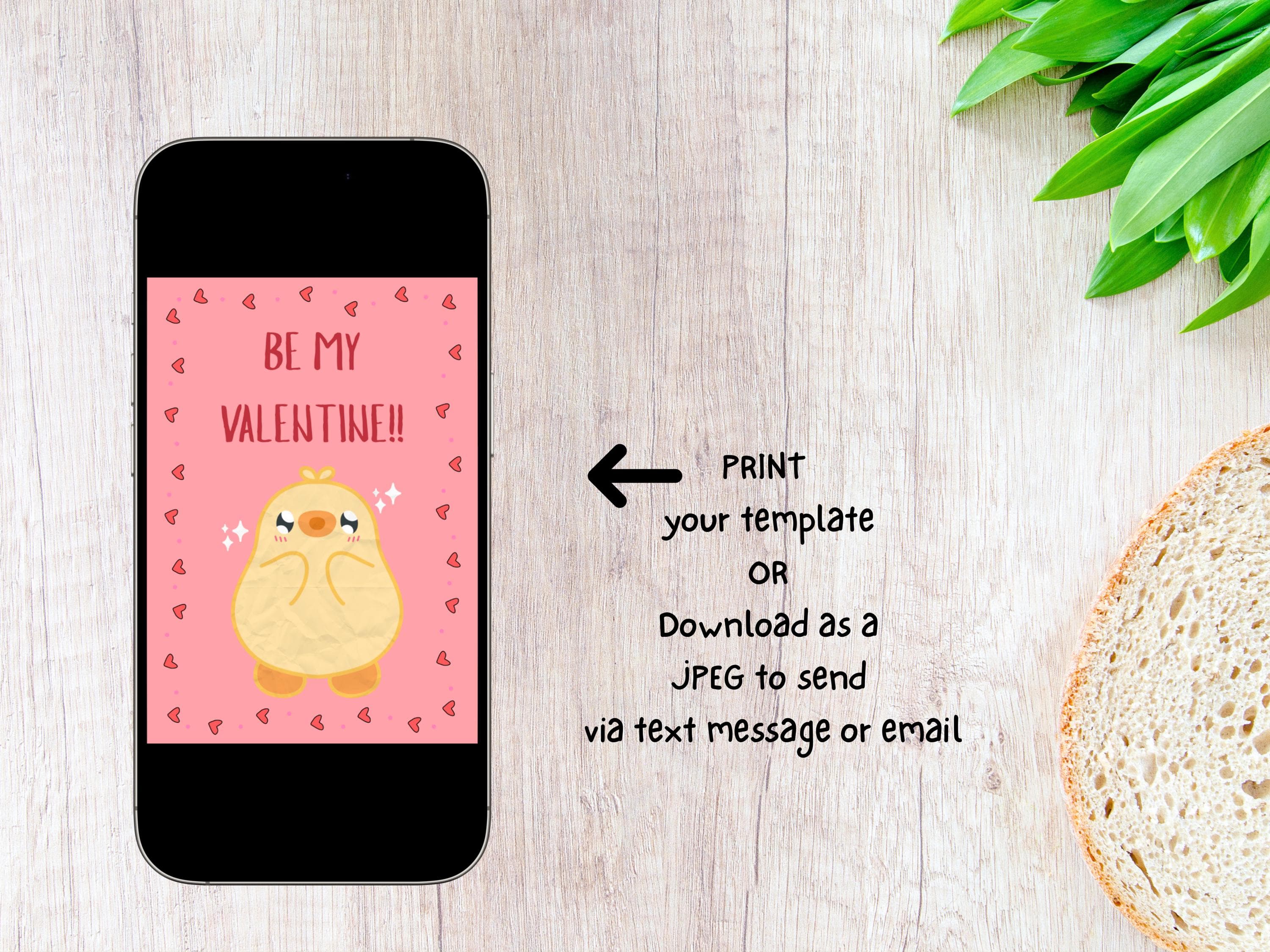 Valentine's Day Card Printable, Digital Download, Greeting Card, Gift for her or him. - image 3