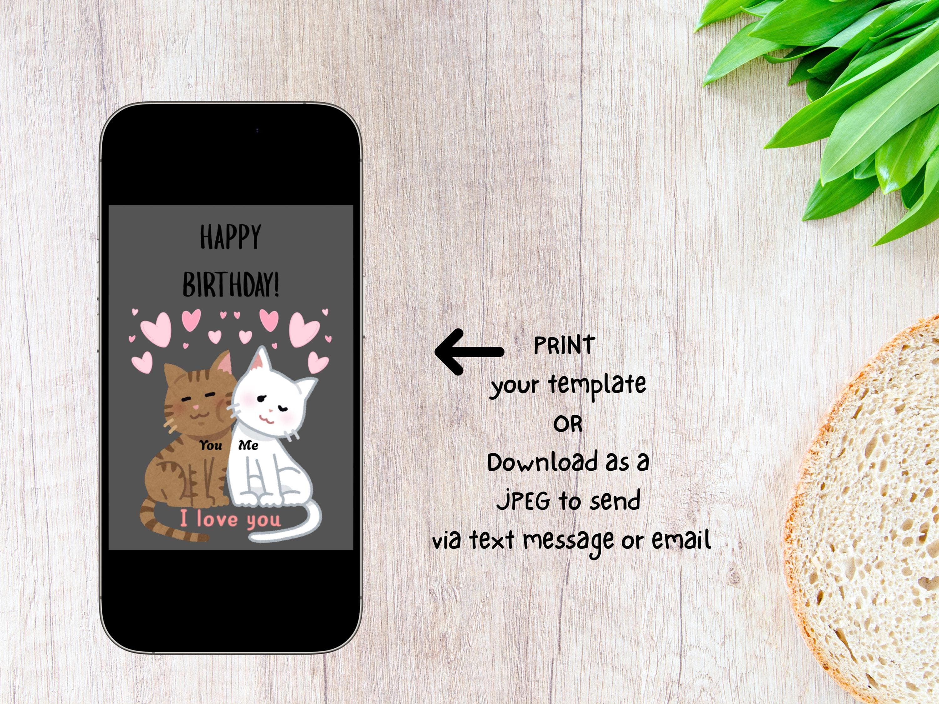 Birthday Card Cat, Cute Cat Meme, Love And Care, Cute Gift For Husband, Wife, Him, Her, Girlfriend, Boyfriend, Cat Card - image 3