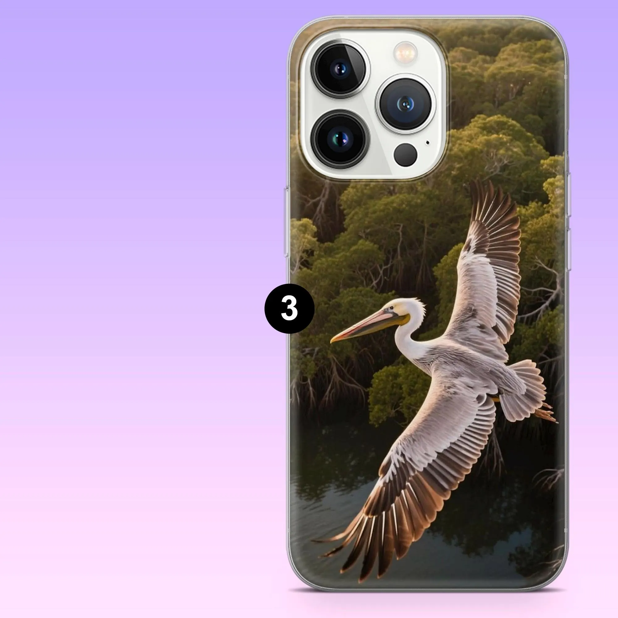 Pelican Phone Case Coastal Seabird Cover for iPhone 17Pro, 16, 15, 14, 13, 12, Samsung S26, S25, S24, S23Fe, A16, A56, Pixel 10, 9Pro - image 5