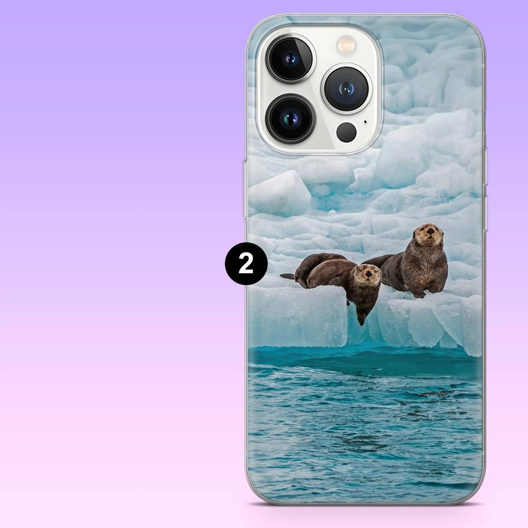 Sea Otter Phone Case Cute Marine Animal Cover for iPhone 17Pro, 16, 15, 14, 13, 12, Samsung S25, S24, S23Fe, S22, A16, A56, Pixel 10, 9Pro - image 4