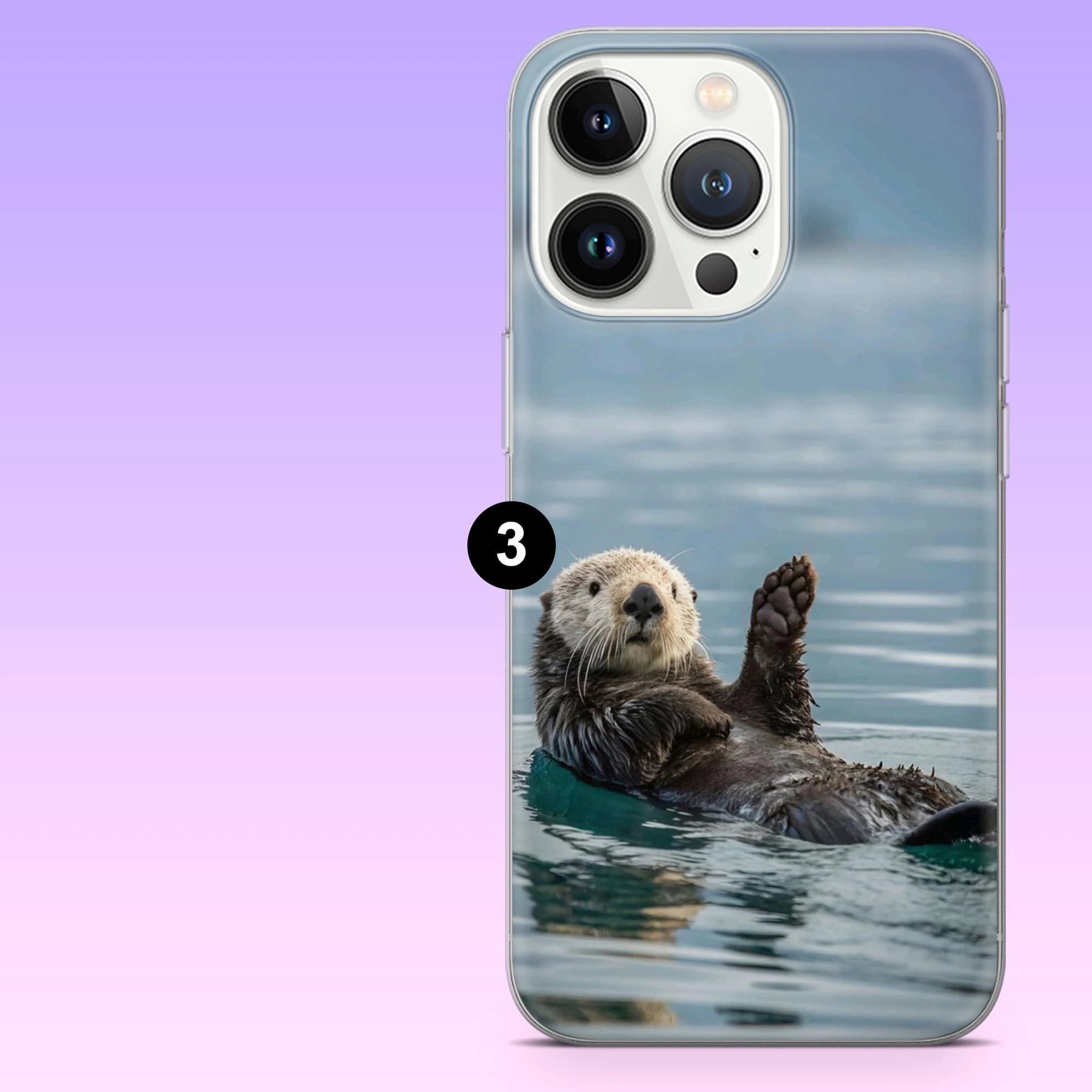 Sea Otter Phone Case Cute Marine Animal Cover for iPhone 17Pro, 16, 15, 14, 13, 12, Samsung S25, S24, S23Fe, S22, A16, A56, Pixel 10, 9Pro - image 5