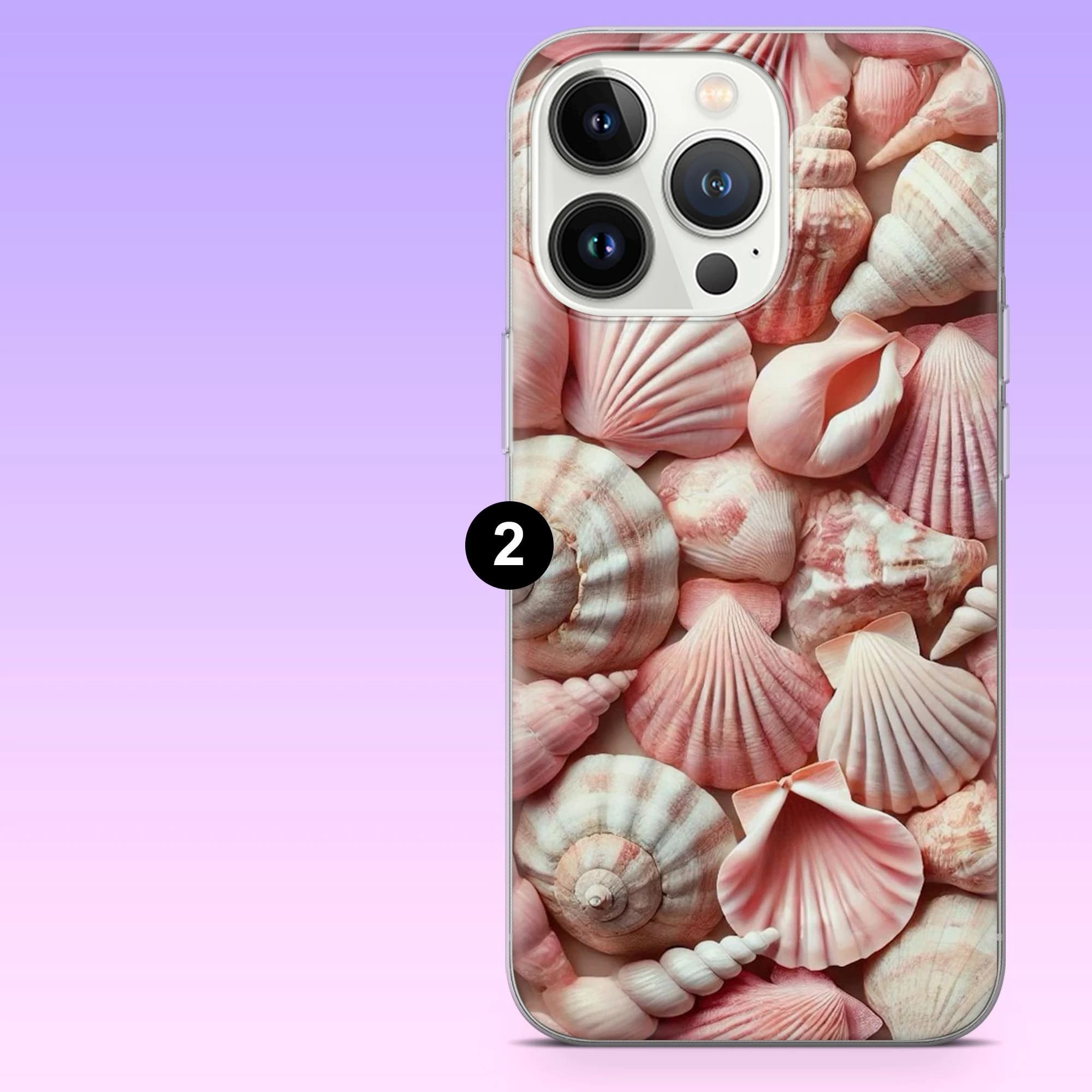 Ocean Shells Phone Case Beach Seashell Aesthetic Cover for iPhone 17Pro, 16, 15, 14, 13, Samsung S25, S24, S23, S22, A16,A56, Pixel 10, 9Pro - image 4