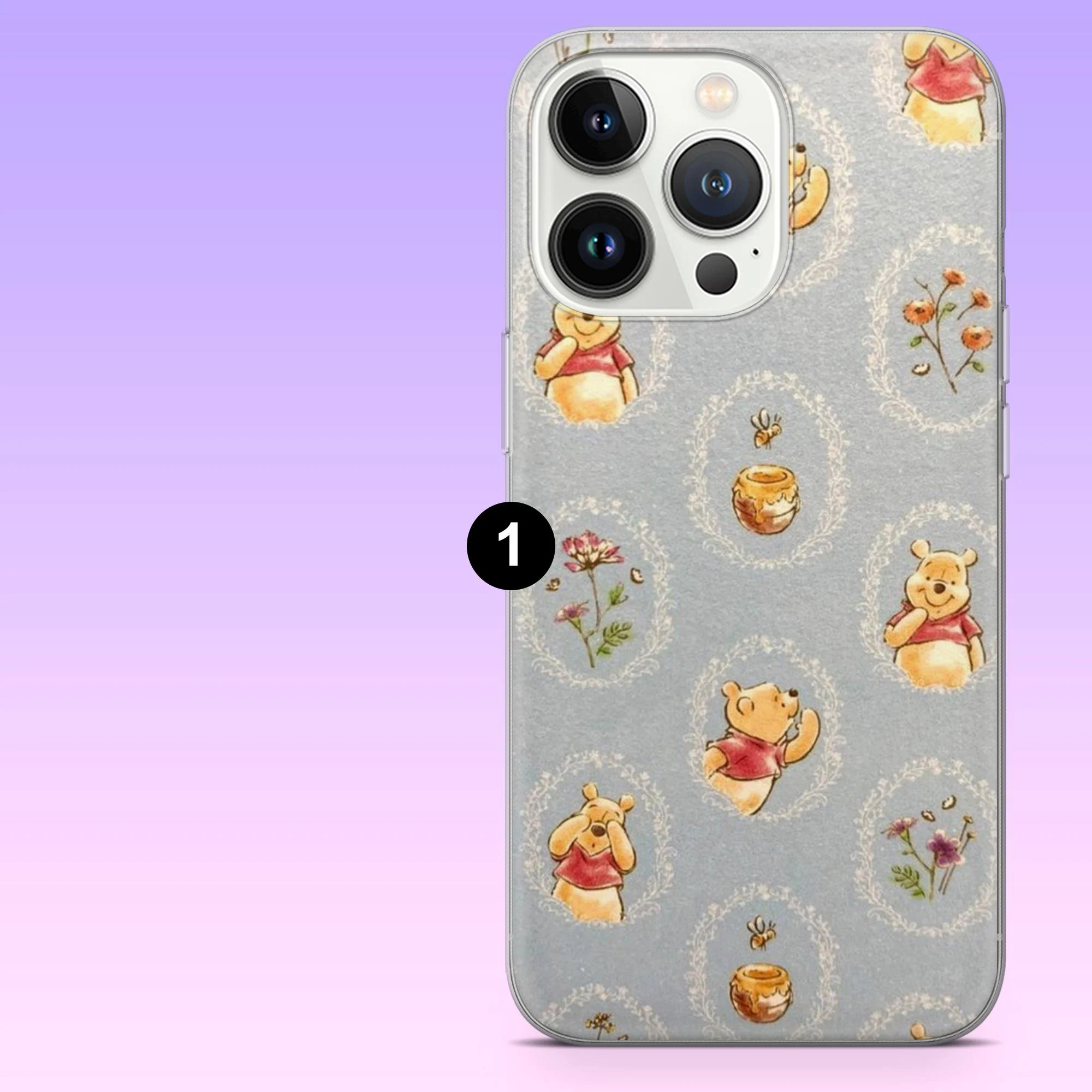 Winnie the Pooh Phone Case Disney Pooh Bear Cover for iPhone 17Pro, 16, 15, 14, 13, 12, Samsung S26, S25, S24, S23, A16, A56, Pixel 10, 9Pro - image 3