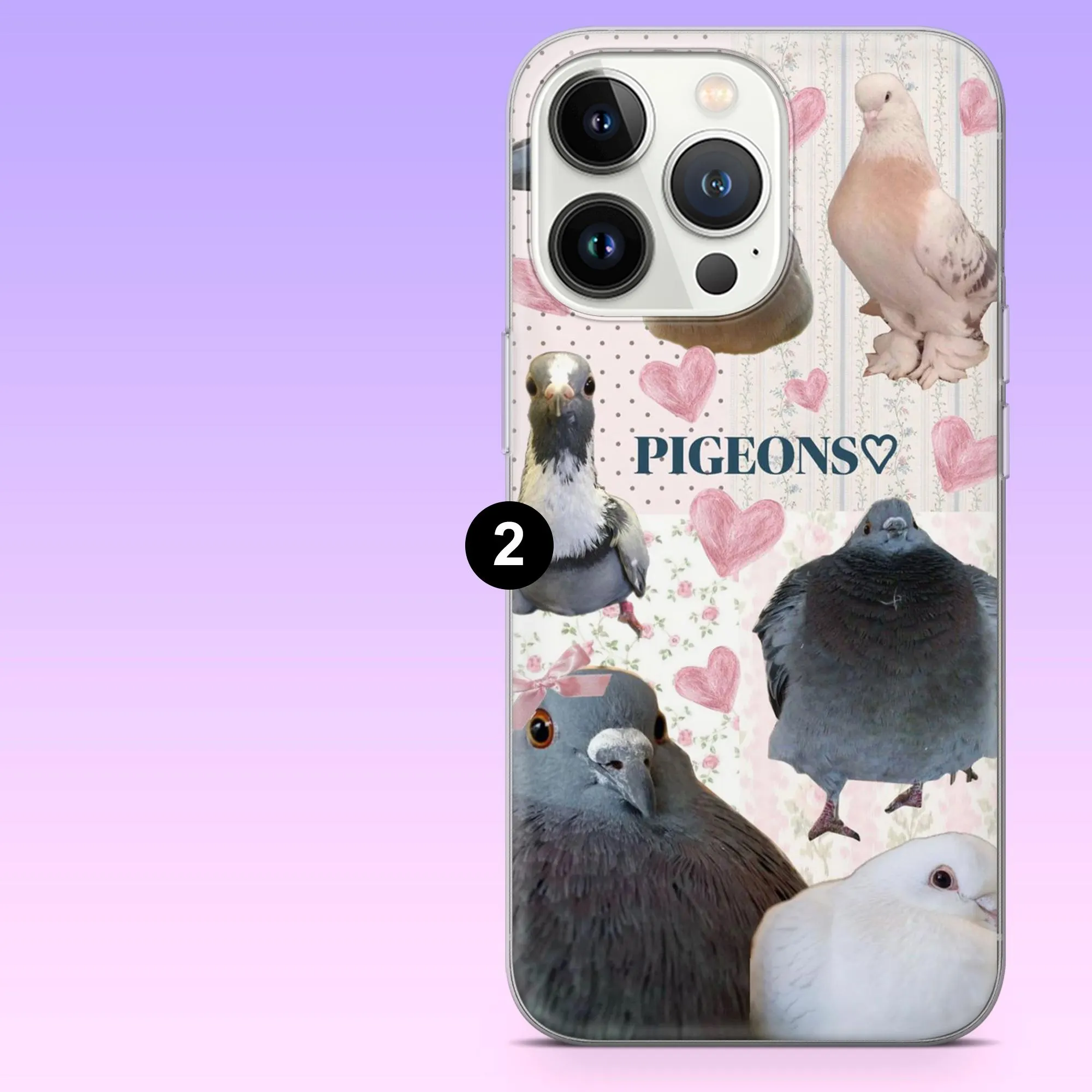 Pigeon Phone Case Cute Street Bird Cover for iPhone 17Pro, 16, 15, 14, 13, 12, Samsung S25, S24, S23Fe, S22, A16, A26, A56, Pixel 10, 9Pro - image 4