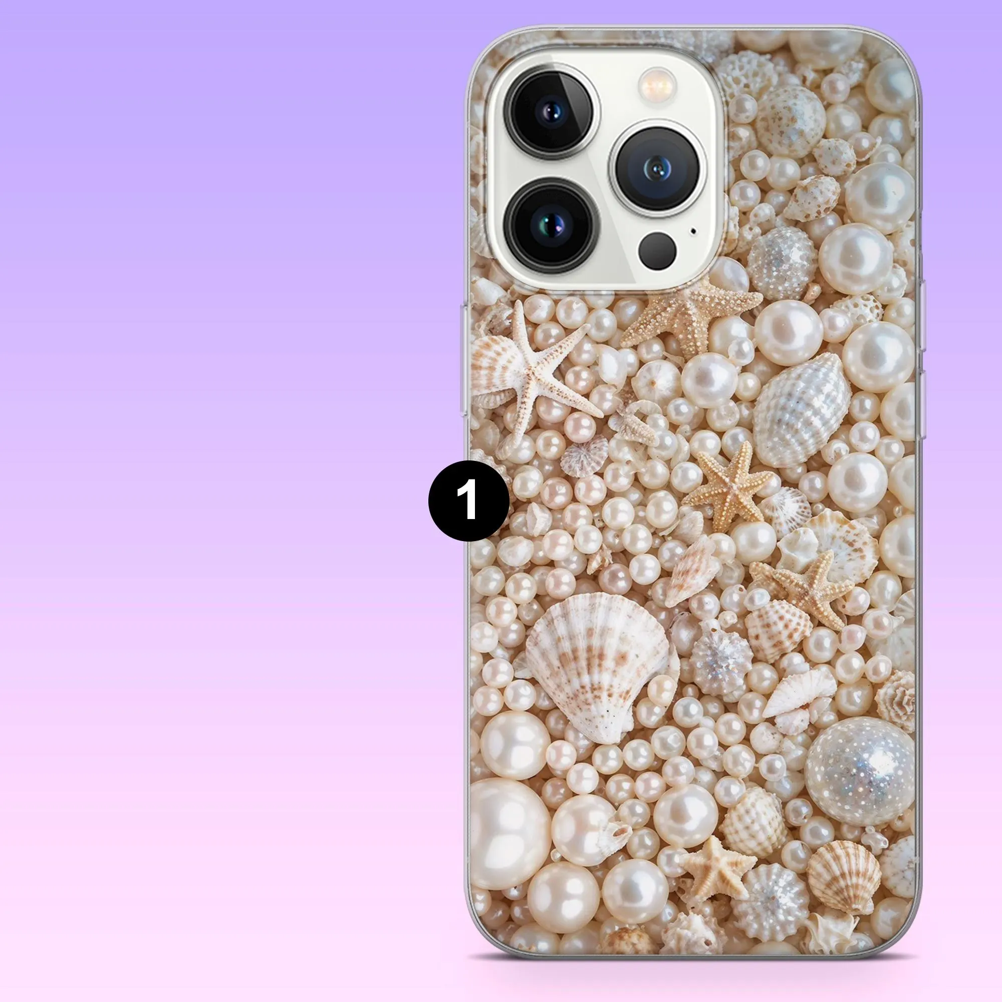 Ocean Shells Phone Case Beach Seashell Aesthetic Cover for iPhone 17Pro, 16, 15, 14, 13, Samsung S25, S24, S23, S22, A16,A56, Pixel 10, 9Pro - image 3