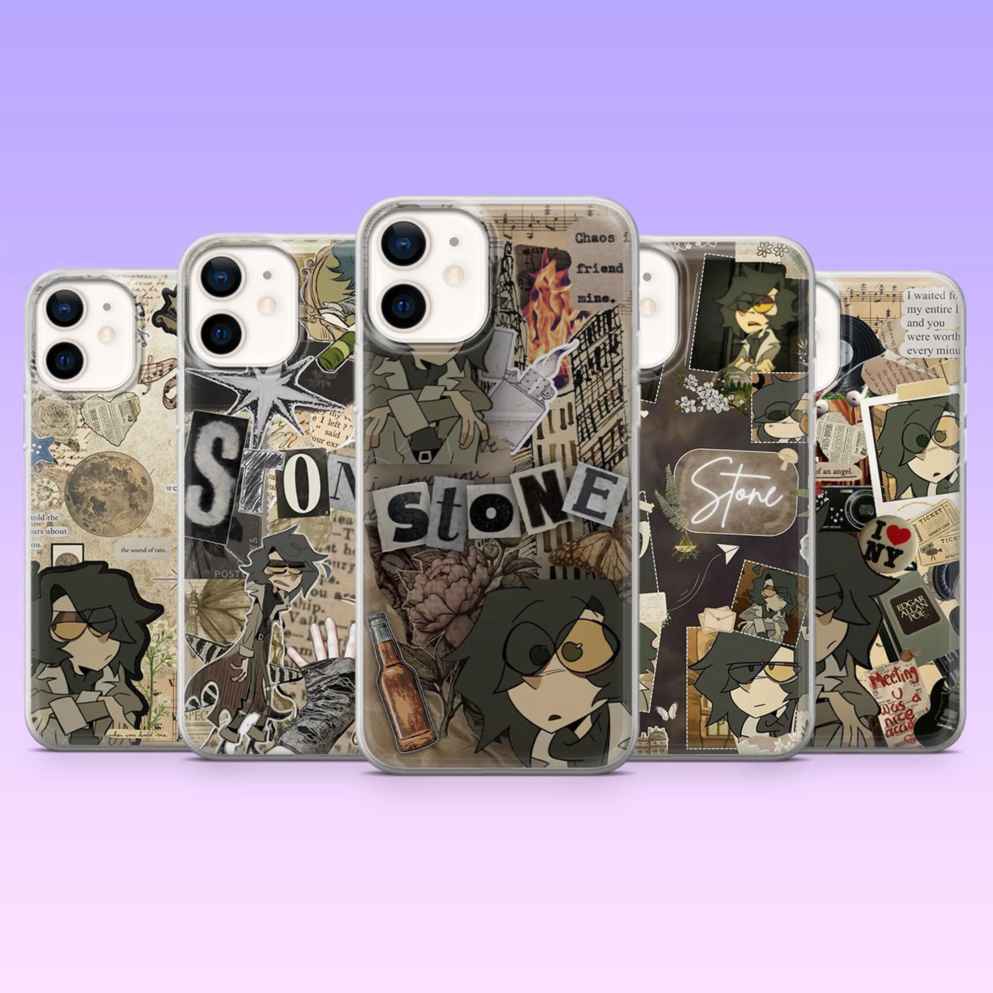 Stone Ramshackle Phone Case Indie Animation Cover for iPhone 17Pro, 16, 15, 14, 13, 12, Samsung S26, S25, S24, S23, A16, A56, Pixel 10, 9Pro