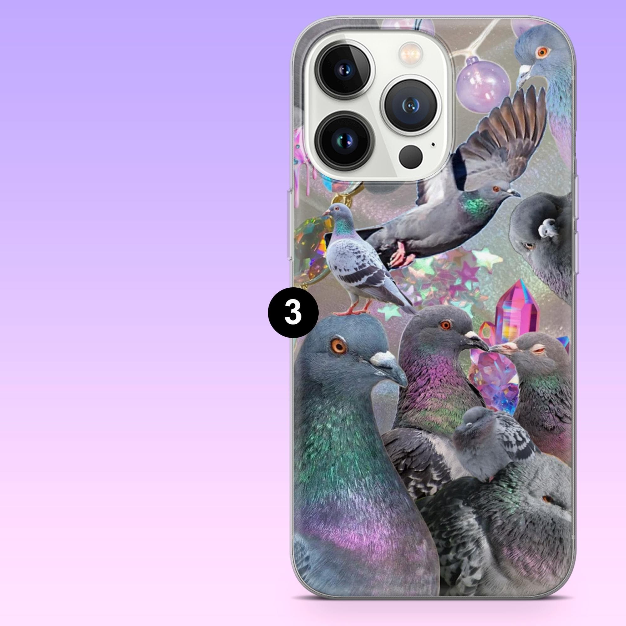 Pigeon Phone Case Cute Street Bird Cover for iPhone 17Pro, 16, 15, 14, 13, 12, Samsung S25, S24, S23Fe, S22, A16, A26, A56, Pixel 10, 9Pro - image 5