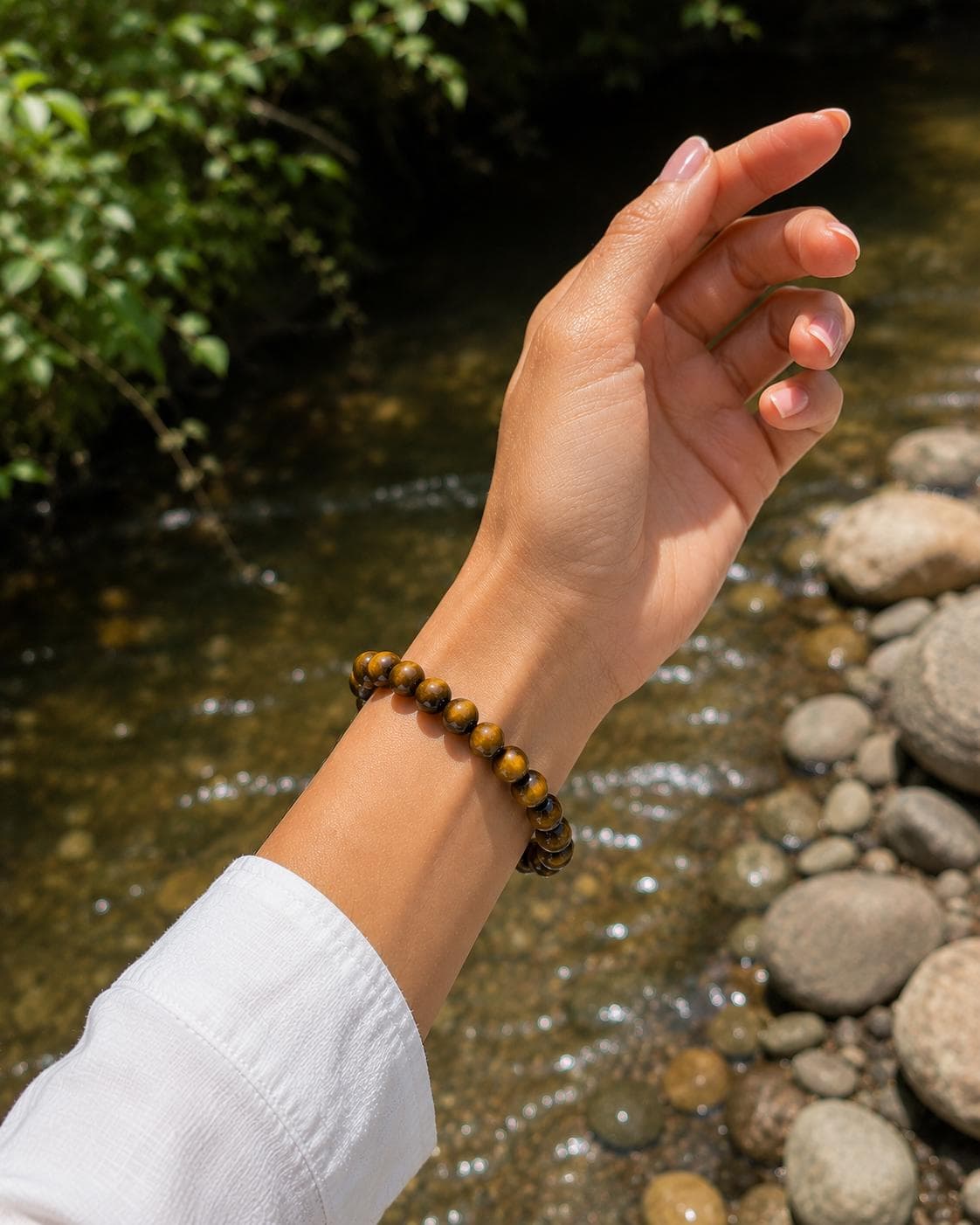 South African Tiger Eye Bracelet, High Grade 5A Gemstone Bead Bracelet, Handmade Stretch Gift for Men