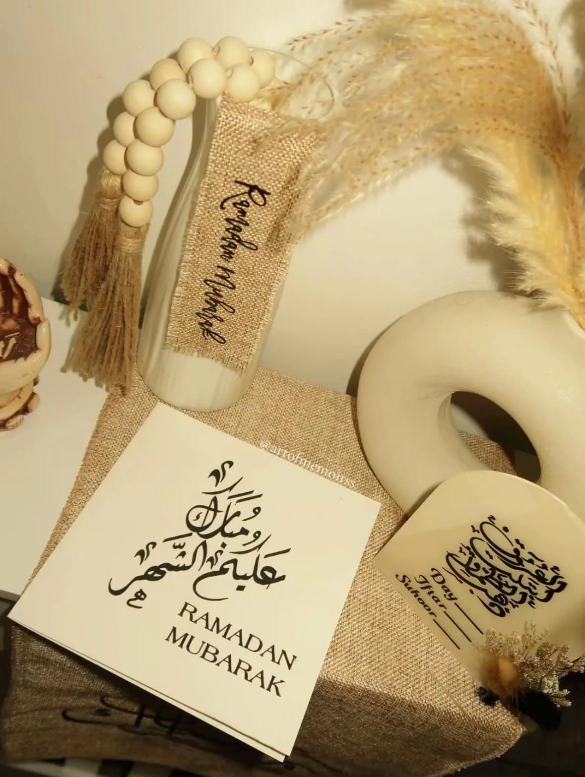 Large Square Islamic Greeting Card | Elegant Ramadan Decor