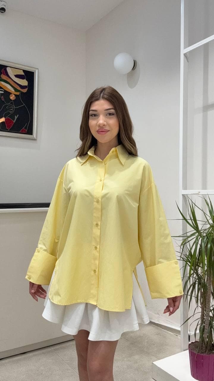 Women’s Long Button-Up Shirt | Oversized Casual Top | Minimalist Everyday Wear - image 3