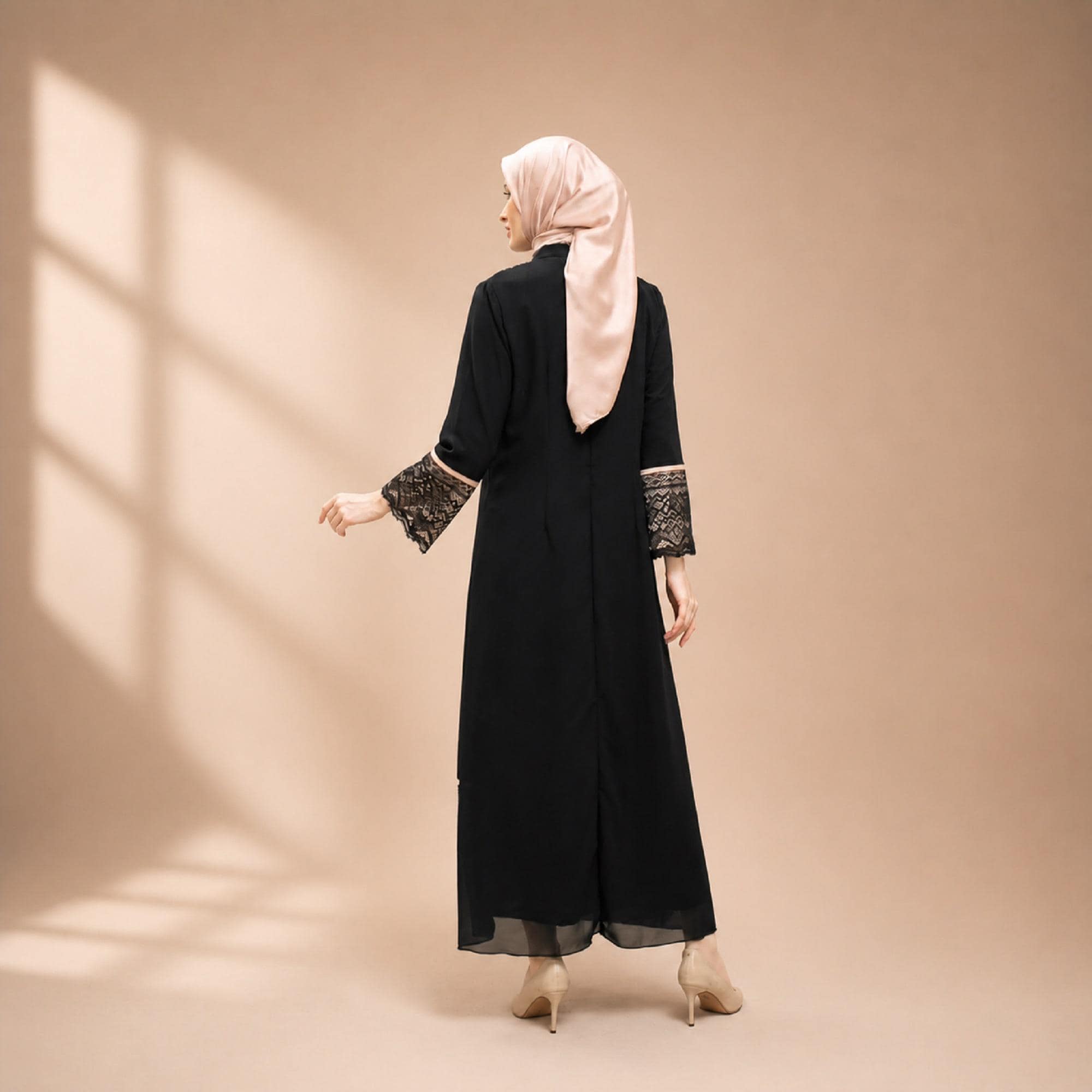 Luxury Moroccan Abaya Safiya Midnight Modest Maxi Dress - image 4