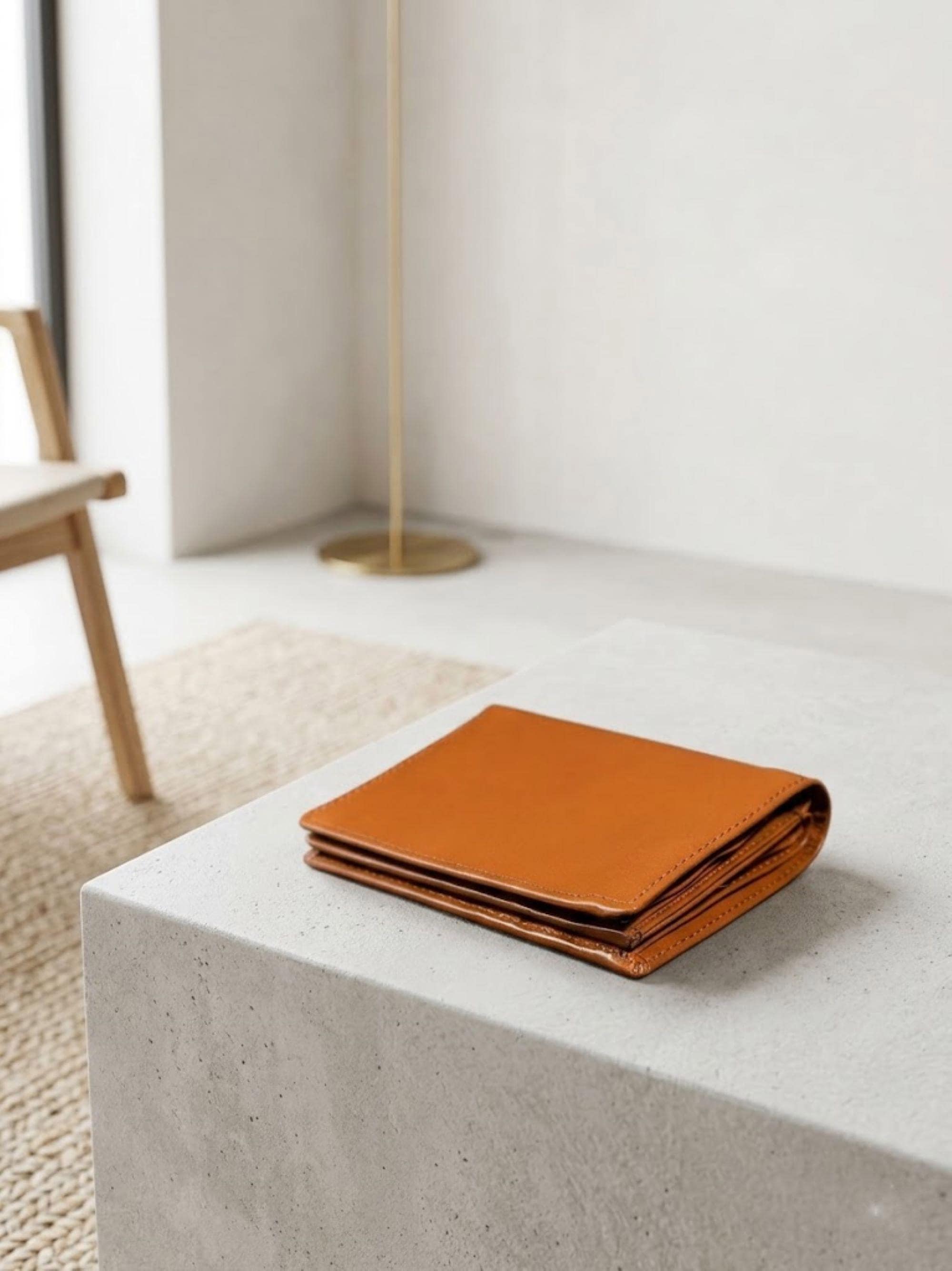Personalized Genuine Leather Slim Bifold Wallet, Custom Engraved for Him - image 3