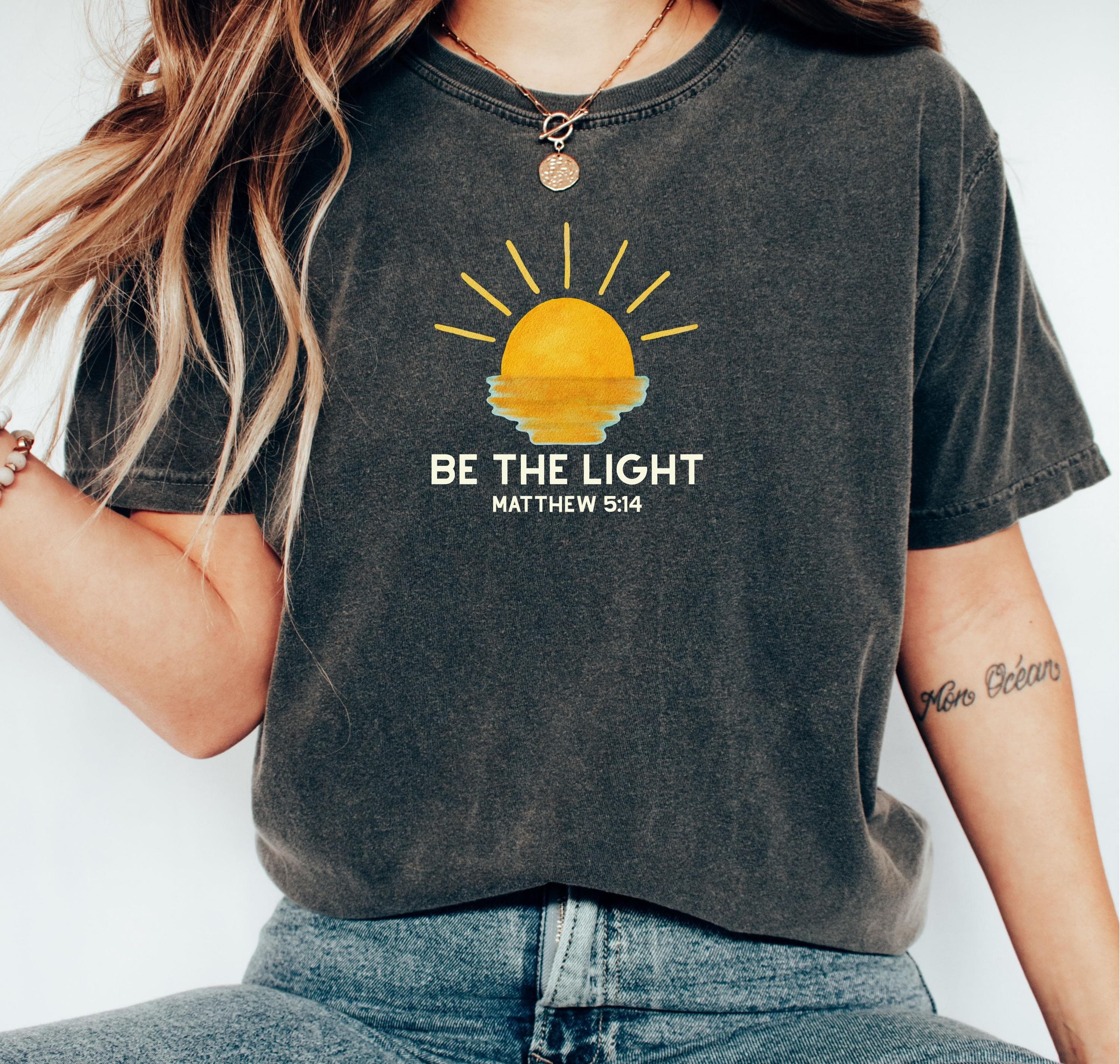 Be The Light Matthew 5:14 Png Svg | Christian Design | Faith Png | Religious Shirt Design | Bible Verse Gift for Cricut & Silhouette