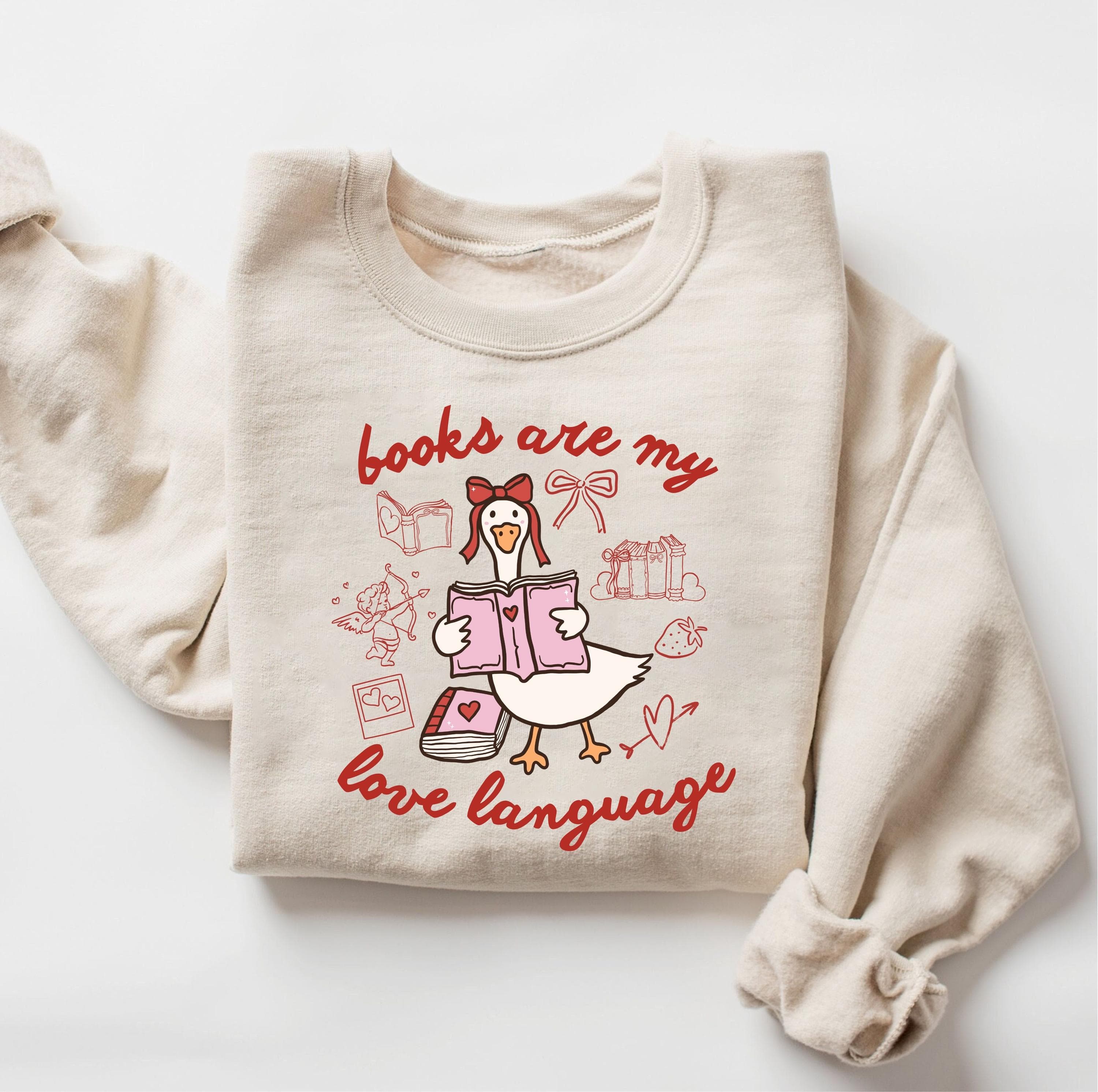 Books Are My Love Language Png Svg | Coquette Book Lover Design | Bookish Valentines Day Shirt Art for Cricut & Silhouette