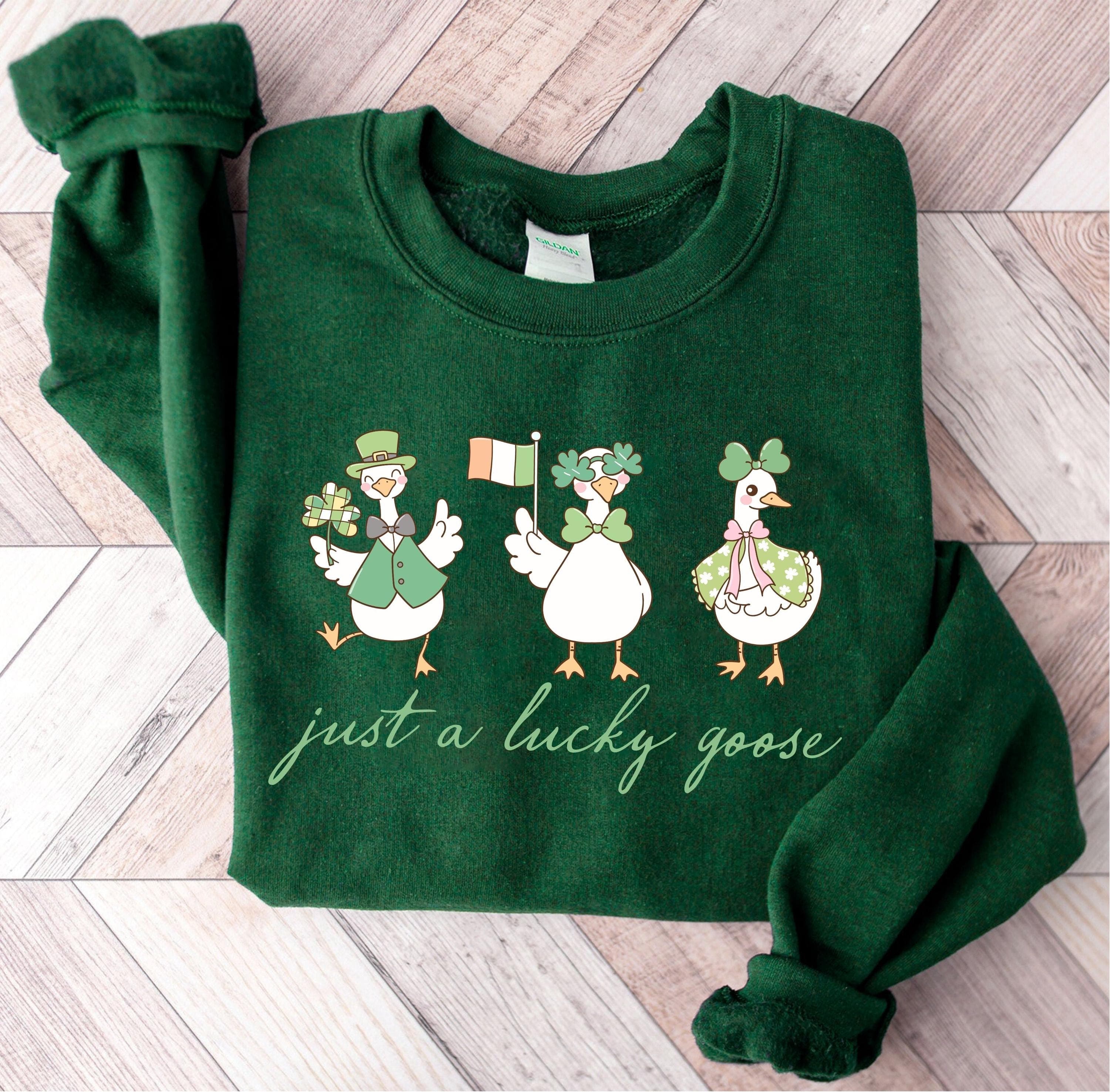 Just A Lucky Goose Png Svg | St Patricks Day Design | Silly Goose Png Svg | One Lucky Goose for Cricut & Silhouette