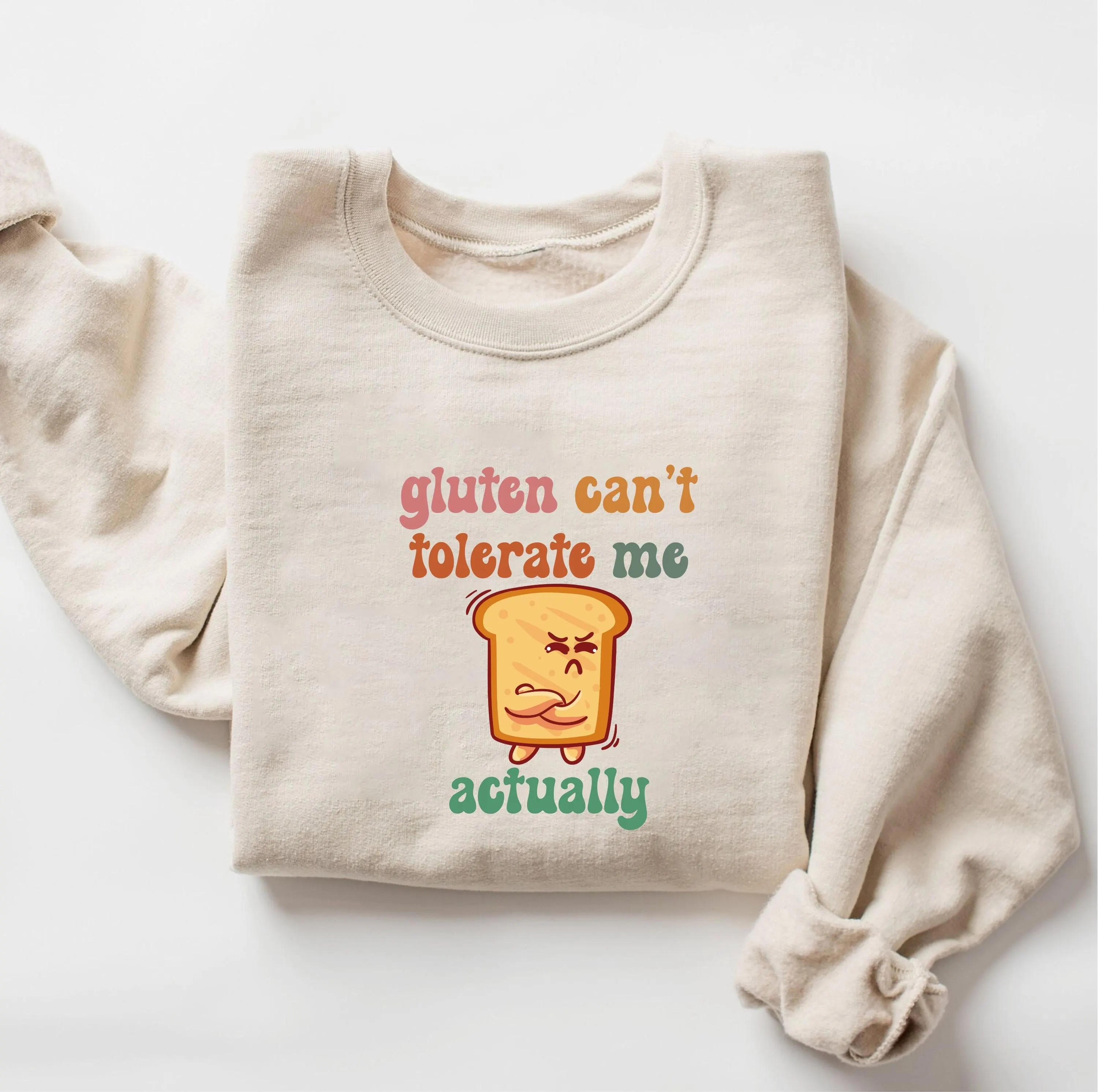Gluten Can’t Tolerate Me Actually Png Svg | Funny Gluten Free Humor Tee | Food Intolerance Design for Cricut & Silhouette