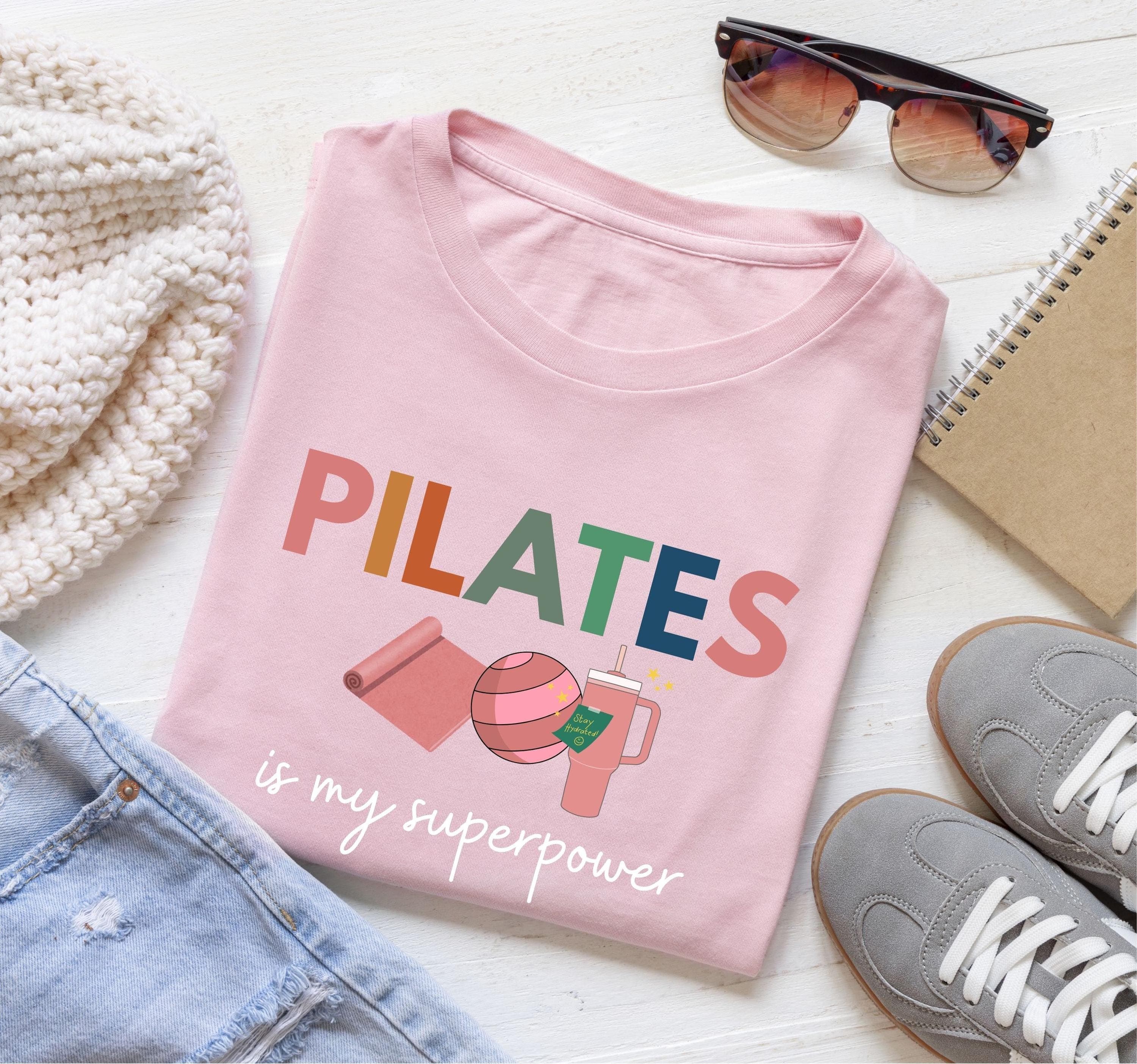 Pilates Is My Superpower Png Svg | Funny Fitness Tee | Workout Top Design | Pilates Lover Gift for Cricut & Silhouette