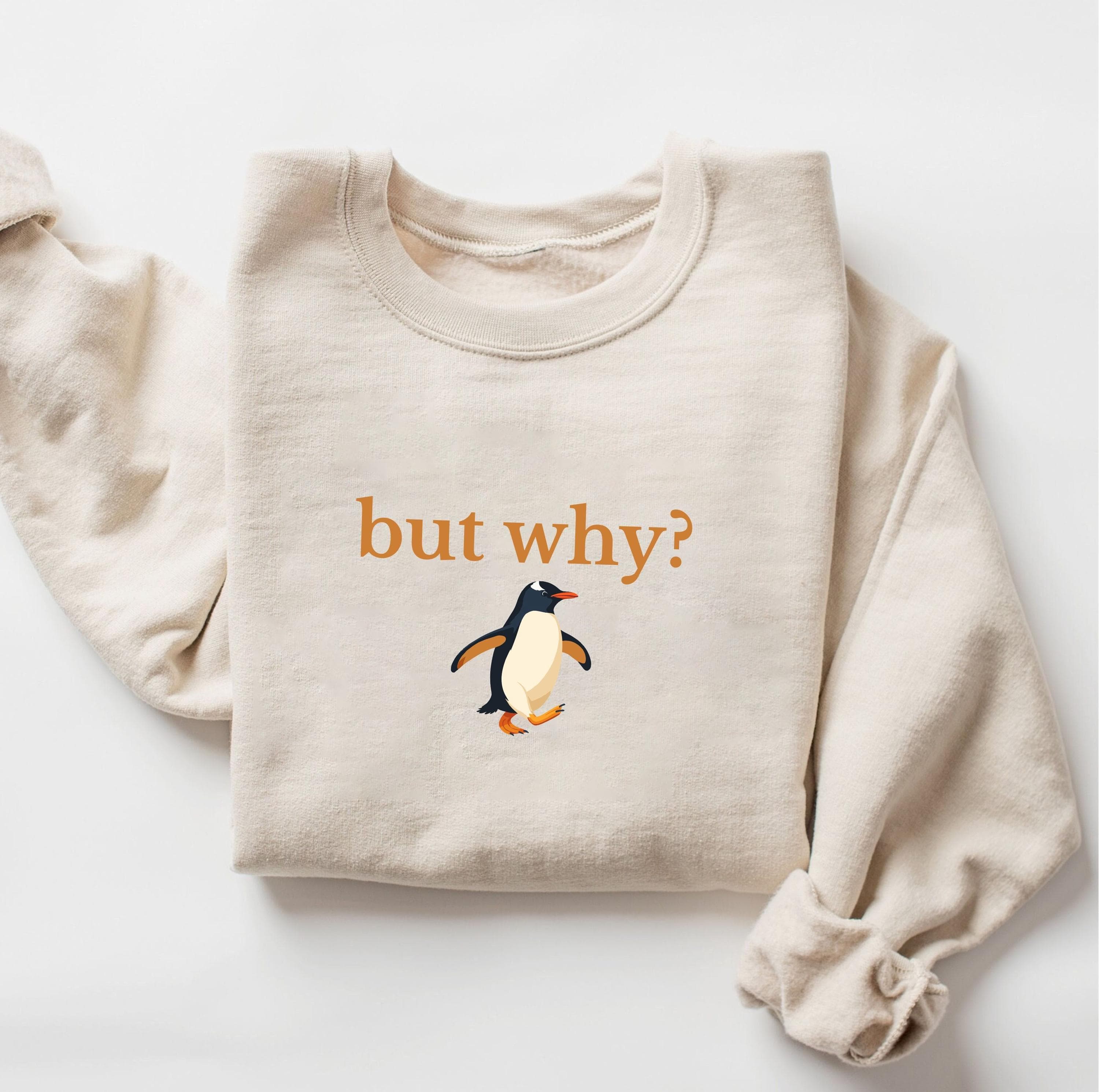 But Why Penguin Meme Png Svg | Vintage Nihilist Penguin Design | Funny Hiking Art for Cricut & Silhouette