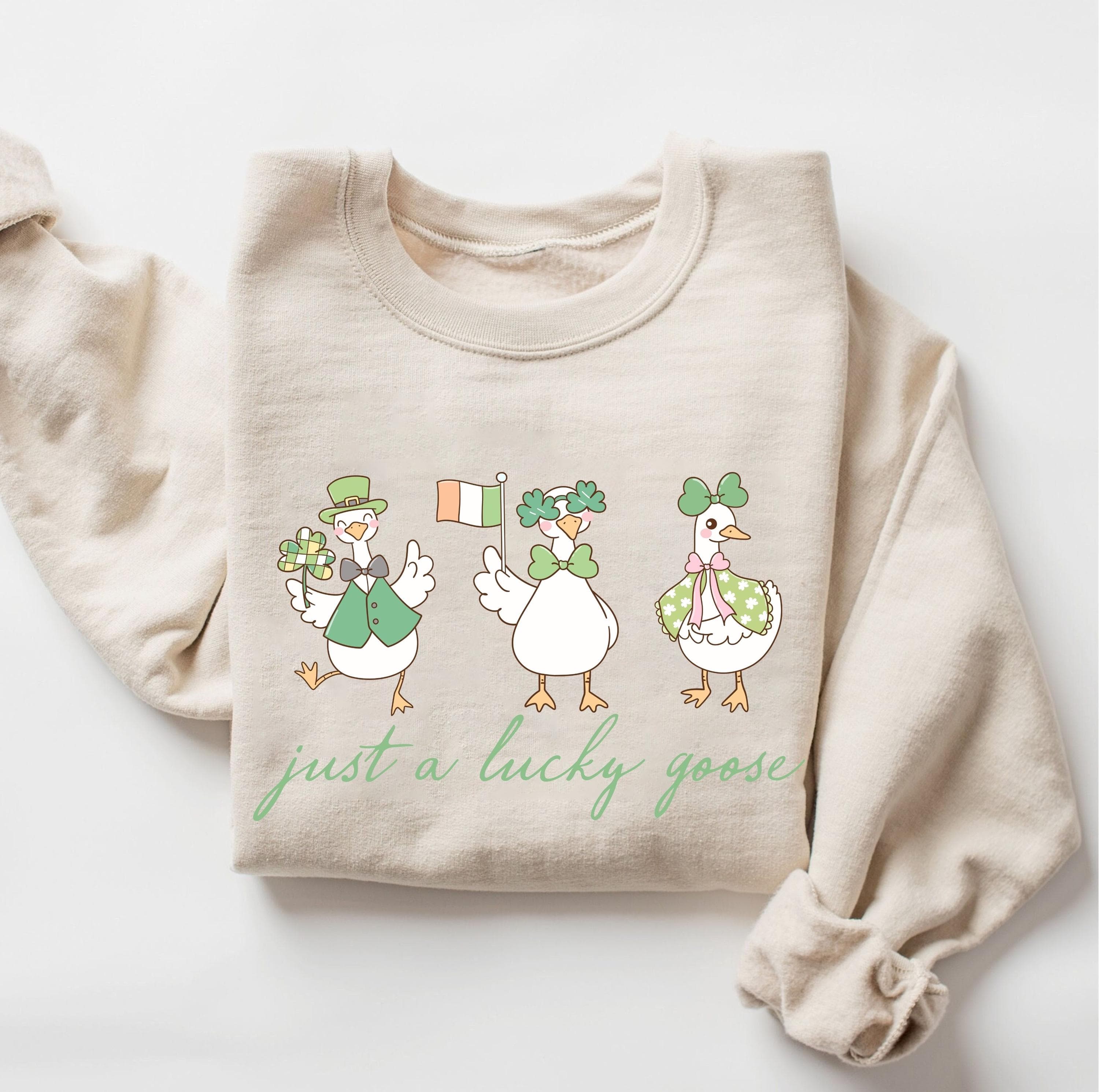 Just A Lucky Goose Png Svg | St Patricks Day Design | Silly Goose Png Svg | One Lucky Goose for Cricut & Silhouette