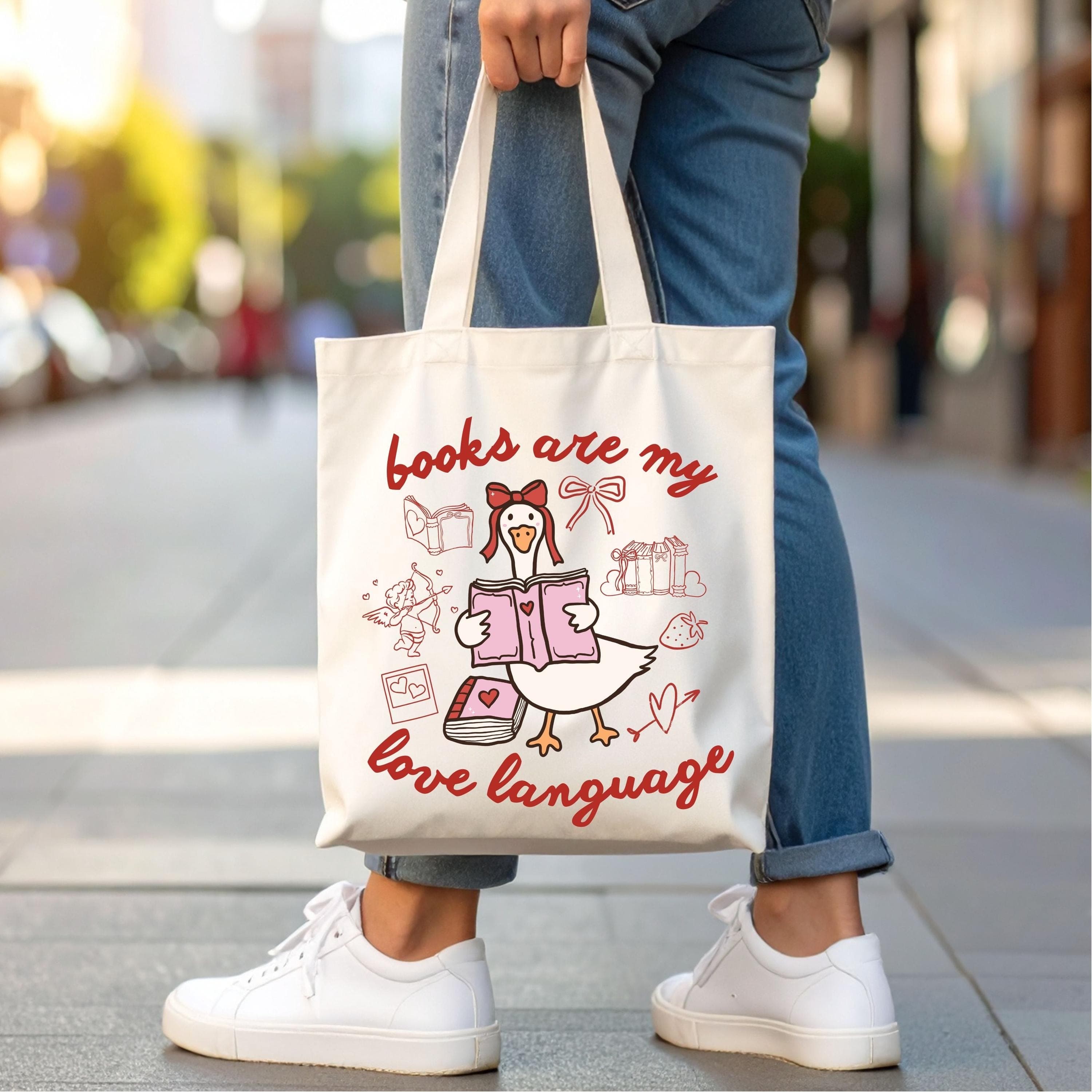 Books Are My Love Language Png Svg | Coquette Book Lover Design | Bookish Valentines Day Shirt Art for Cricut & Silhouette