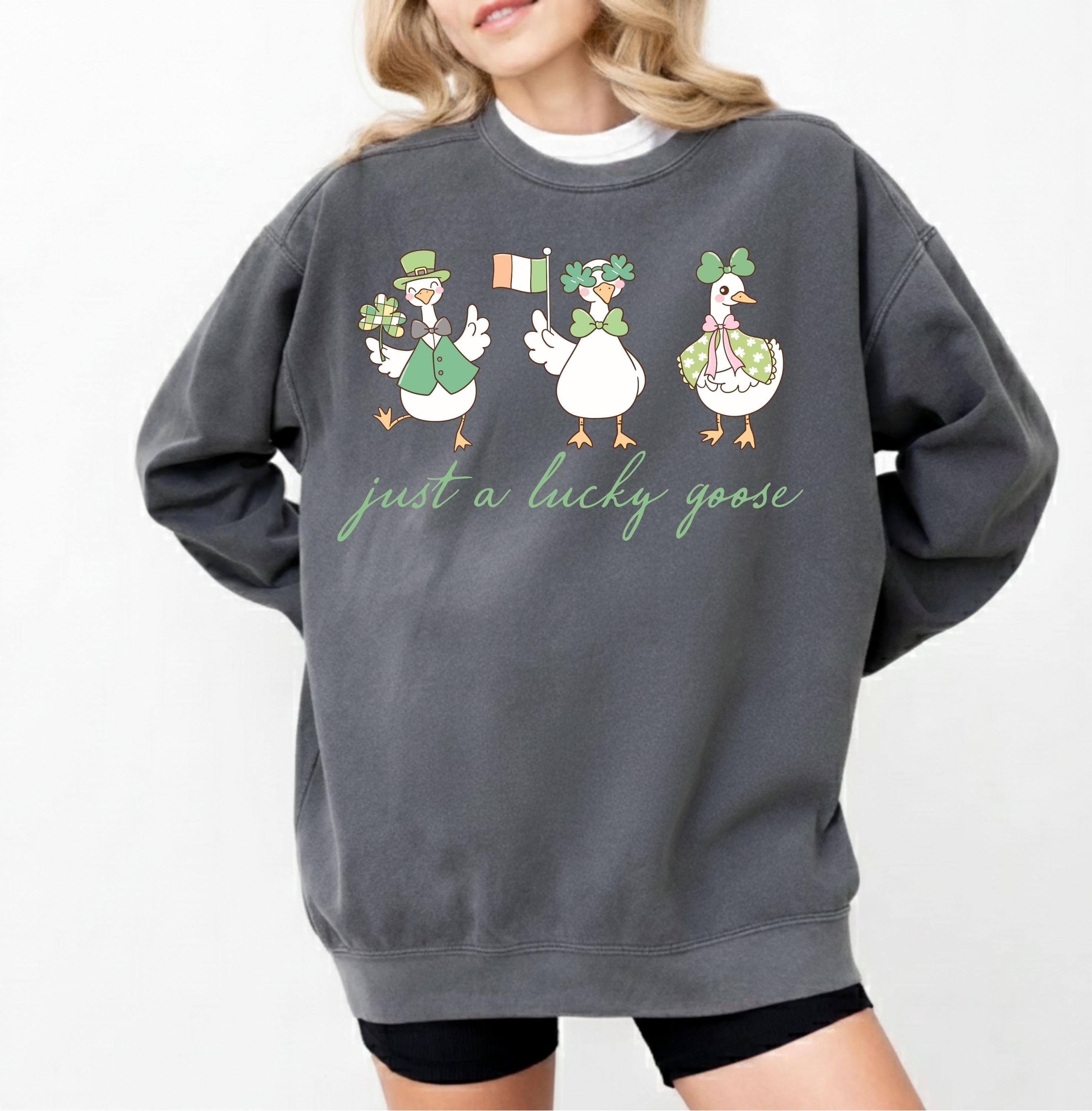 Just A Lucky Goose Png Svg | St Patricks Day Design | Silly Goose Png Svg | One Lucky Goose for Cricut & Silhouette