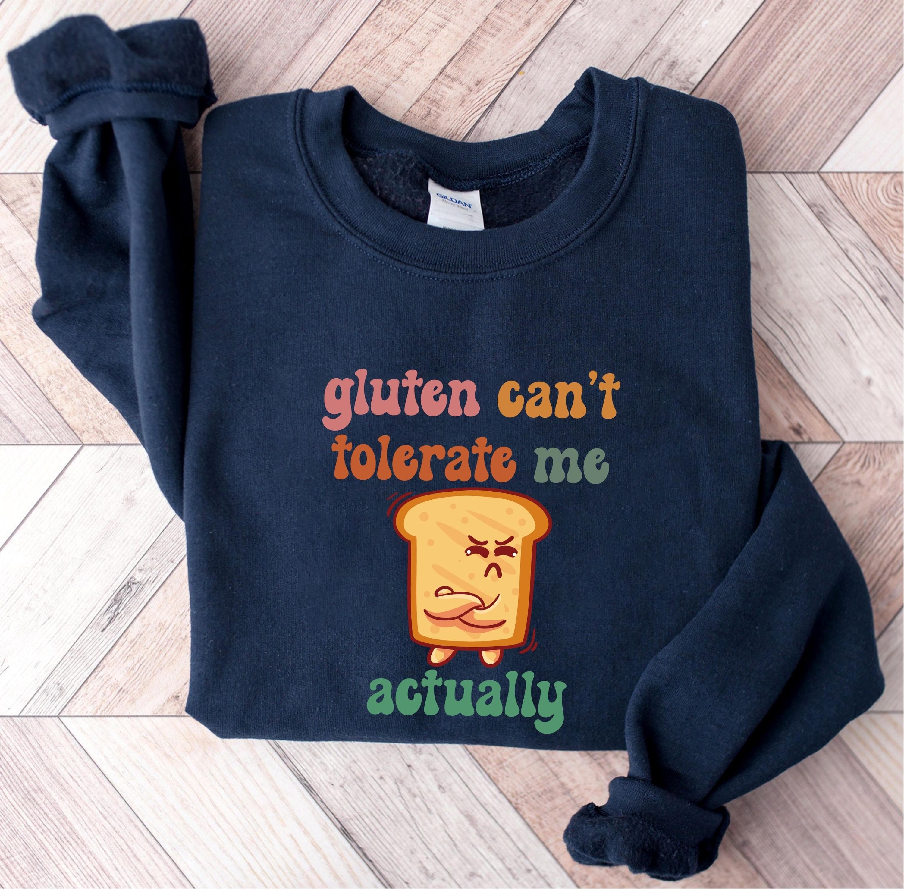 Gluten Can’t Tolerate Me Actually Png Svg | Funny Gluten Free Humor Tee | Food Intolerance Design for Cricut & Silhouette