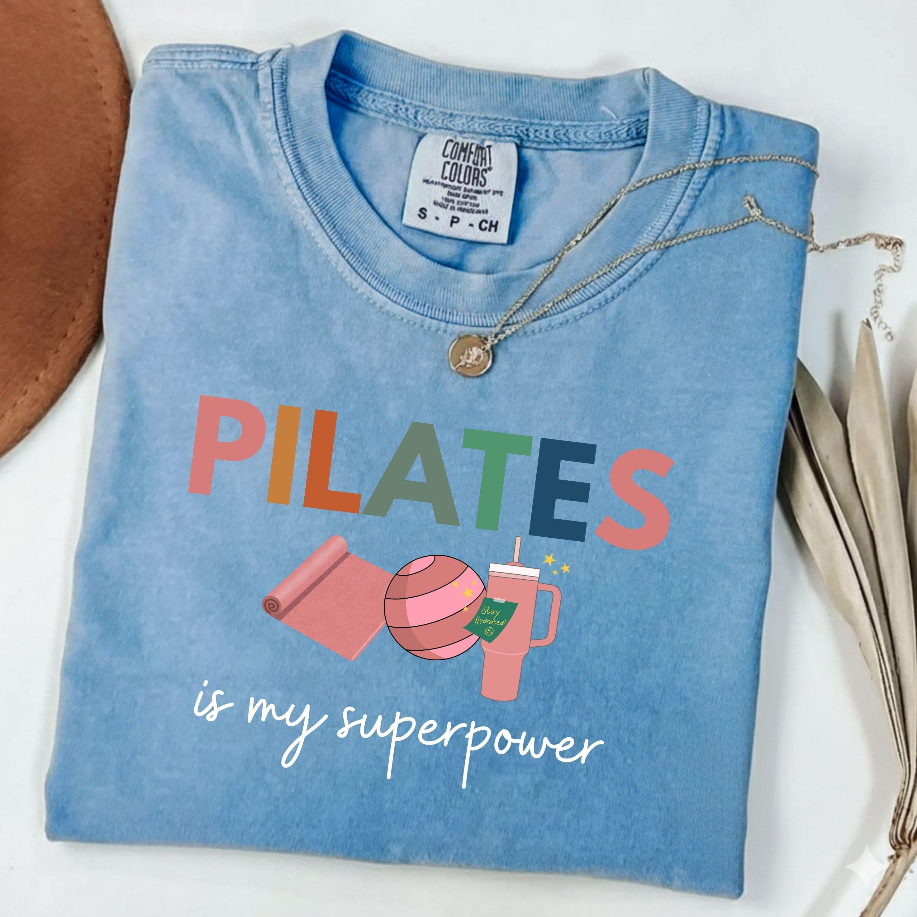 Pilates Is My Superpower Png Svg | Funny Fitness Tee | Workout Top Design | Pilates Lover Gift for Cricut & Silhouette