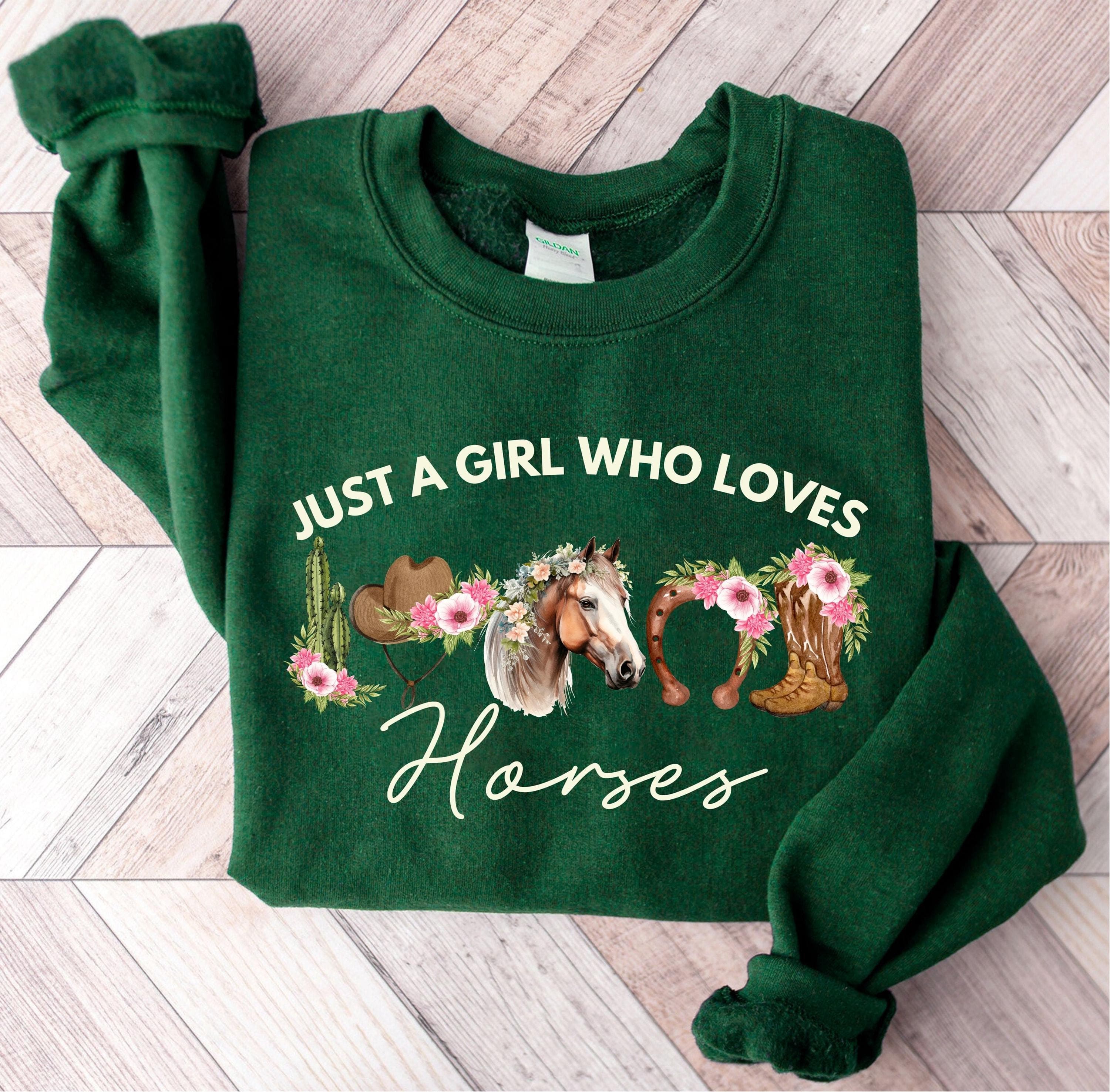Horses Floral Sublimation Design | Just A Girl Who Loves Horses Png Svg | Western Horse Sublimation for Cricut & Silhouette - image 4