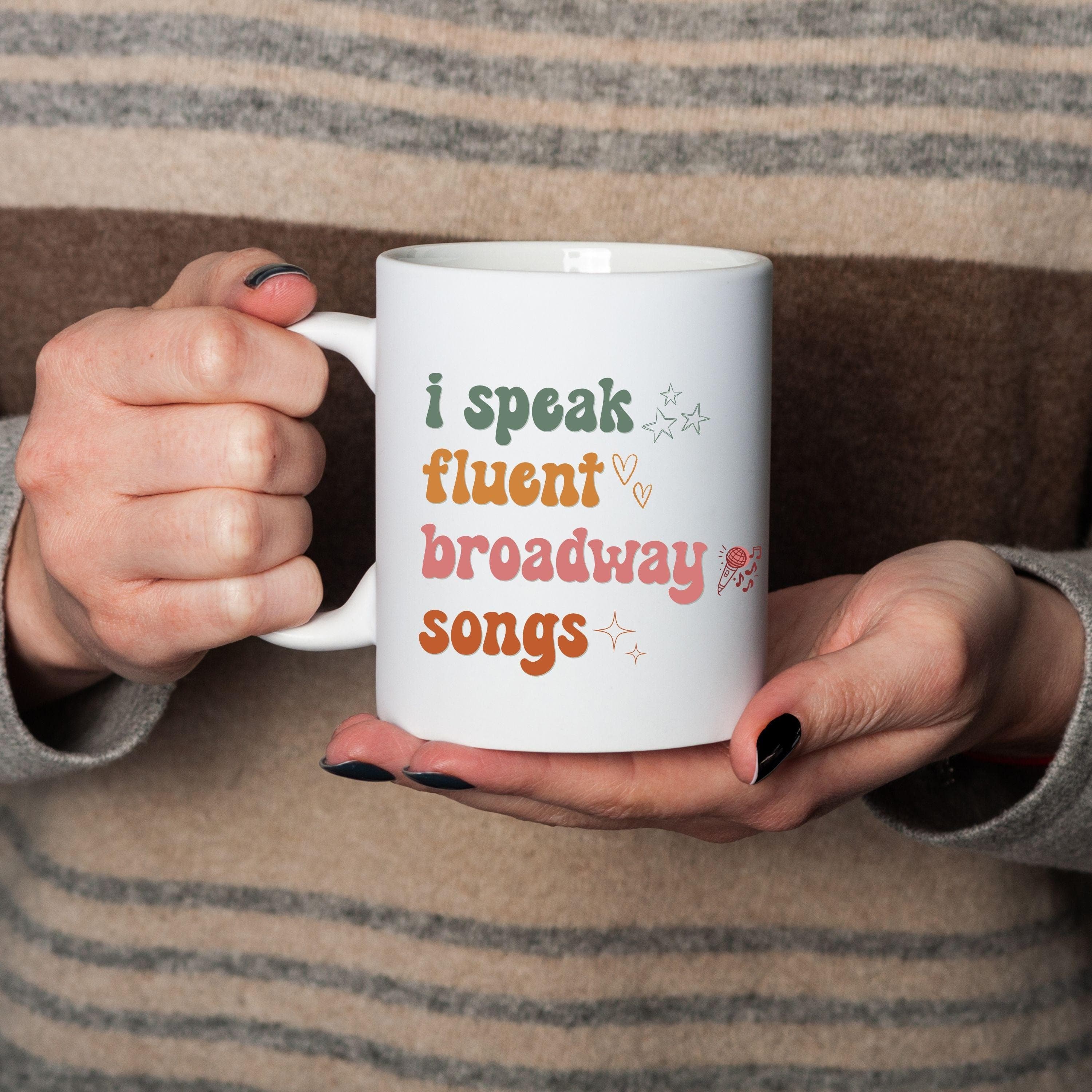 Broadway Design | I Speak Fluent Broadway Songs | Drama Teacher Gift | Musical Teacher Tee for Cricut & Silhouette