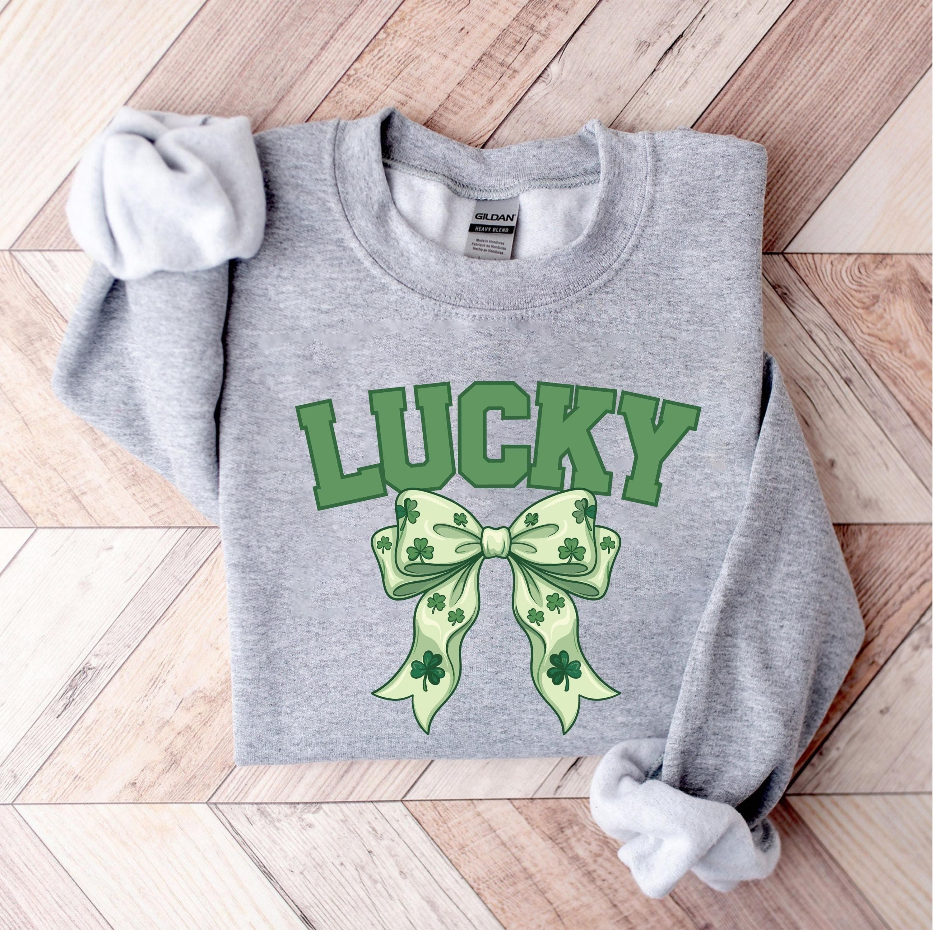 Preppy Lucky St Patrick's Day Png Svg | Retro Coquette St Patrick's Day Lucky Design | Shamrock Png for Cricut & Silhouette