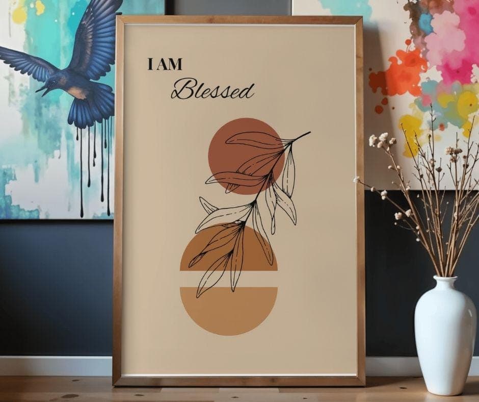 Boho Botanical Print Set, Beige Scandinavian Gallery Wall Art (Digital Zip File Download) - image 4