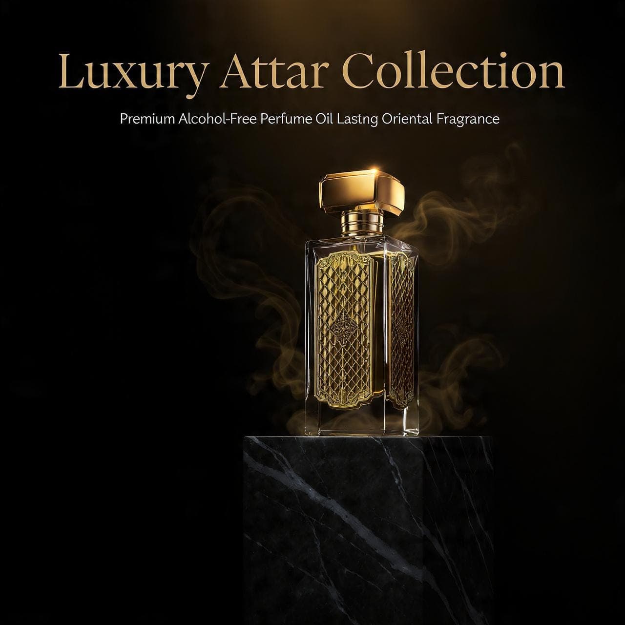 Amber Rose Attar | Golden Honey Rose Perfume Oil (Alcohol-Free), Halal Fragrance