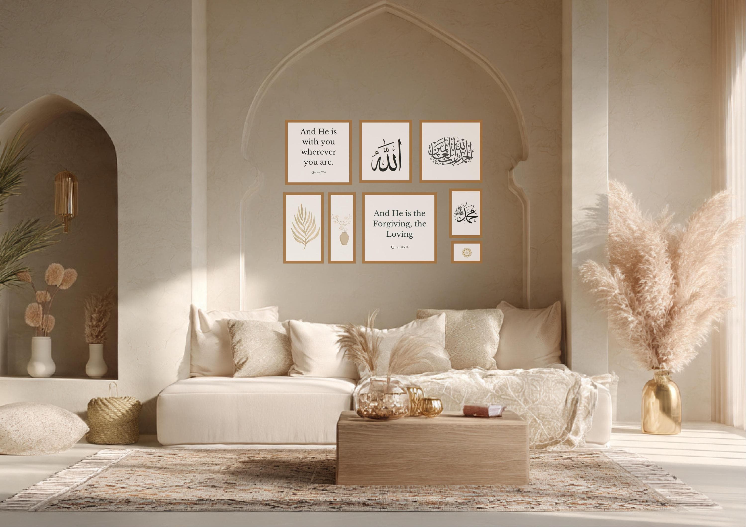 Quran Calligraphy Print Set | Minimalist Islamic Home Decor (Digital Download) zip files