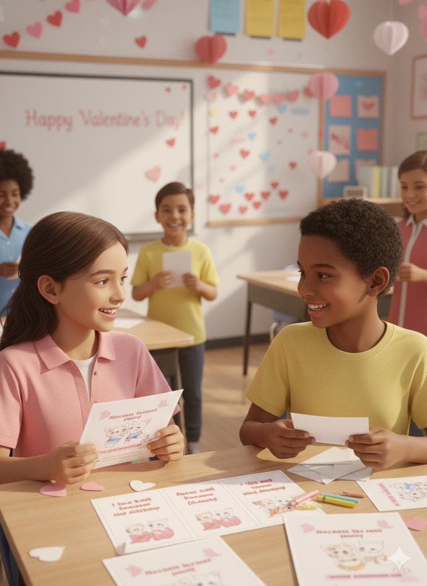 Kids Valentine Cards | Animal Classroom Printables (PDF Bundle + Zip File