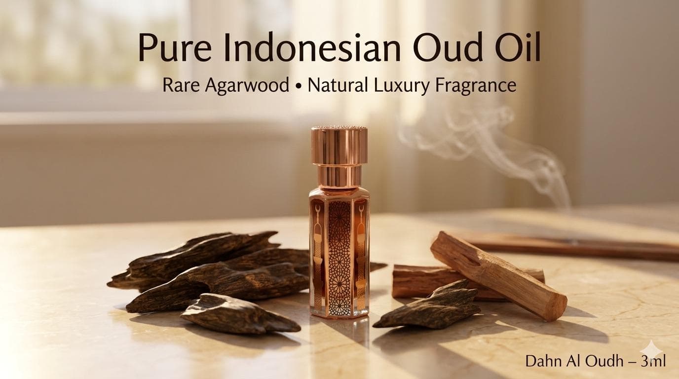 Pure Indonesian Oud Oil | Agarwood Attar, Smoky Fragrance (3ml) | Luxury Vegan Oud