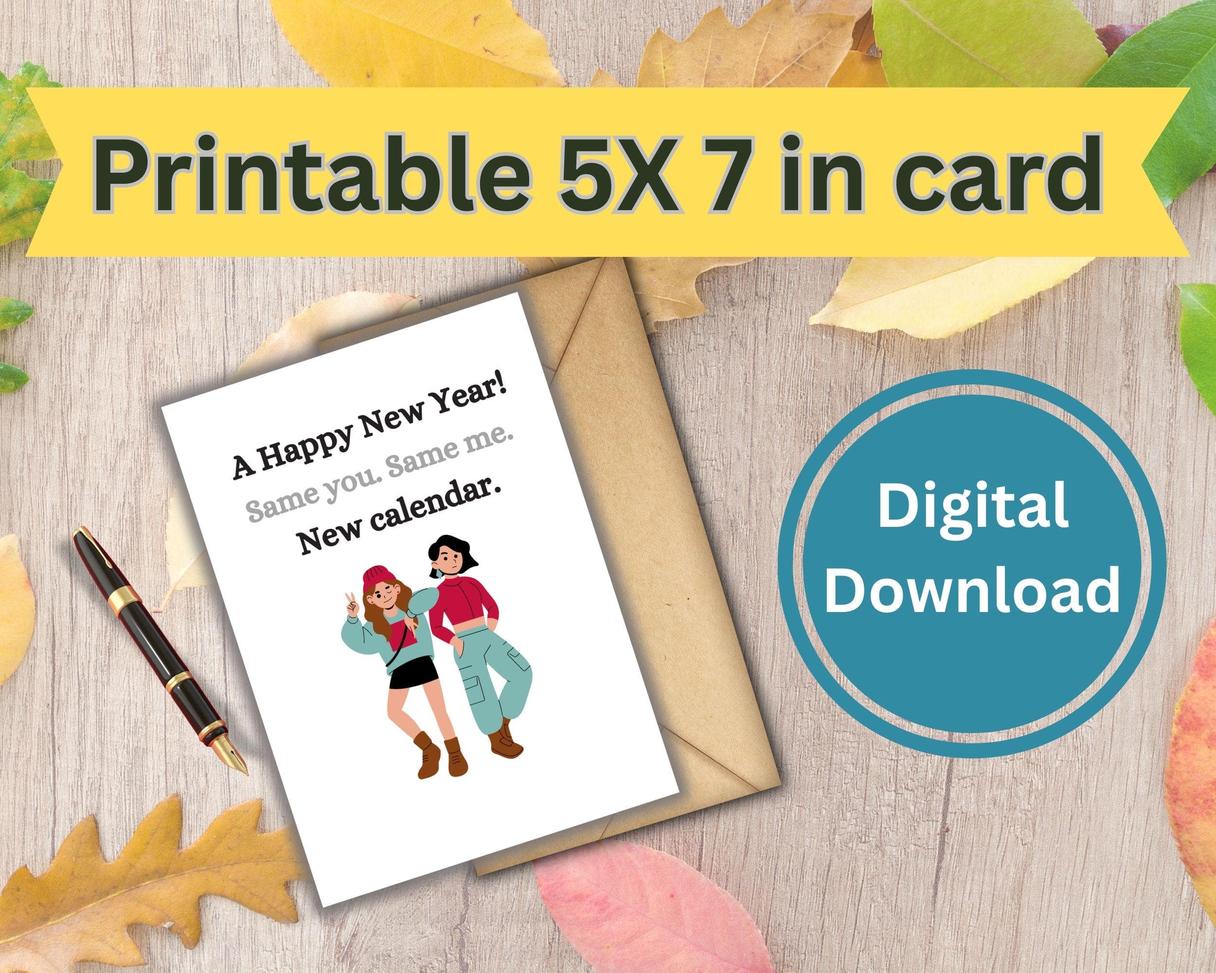 Funny New Year Card 2026 | Sarcastic Millennial Humor (Digital Download) - image 4