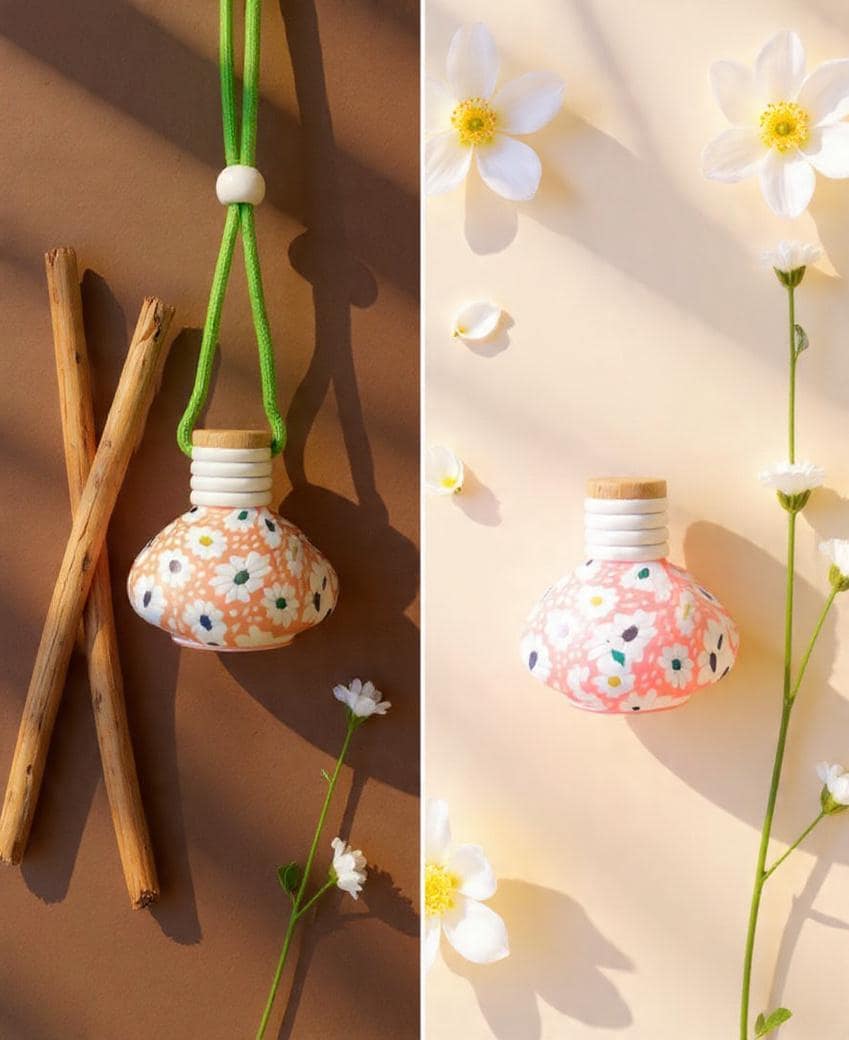 Sandalwood and Tuberose Car Perfume Combo set| Hanging Air Freshener (15ml each) - image 4
