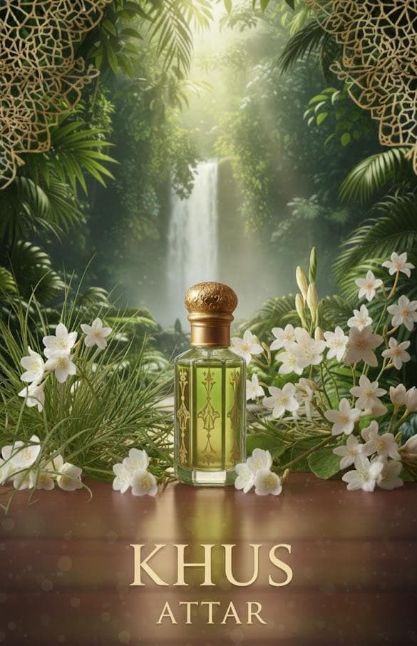 Khus and Parijat Attar combo Set: Natural Vetiver and Night Jasmine Perfume Oils - image 5
