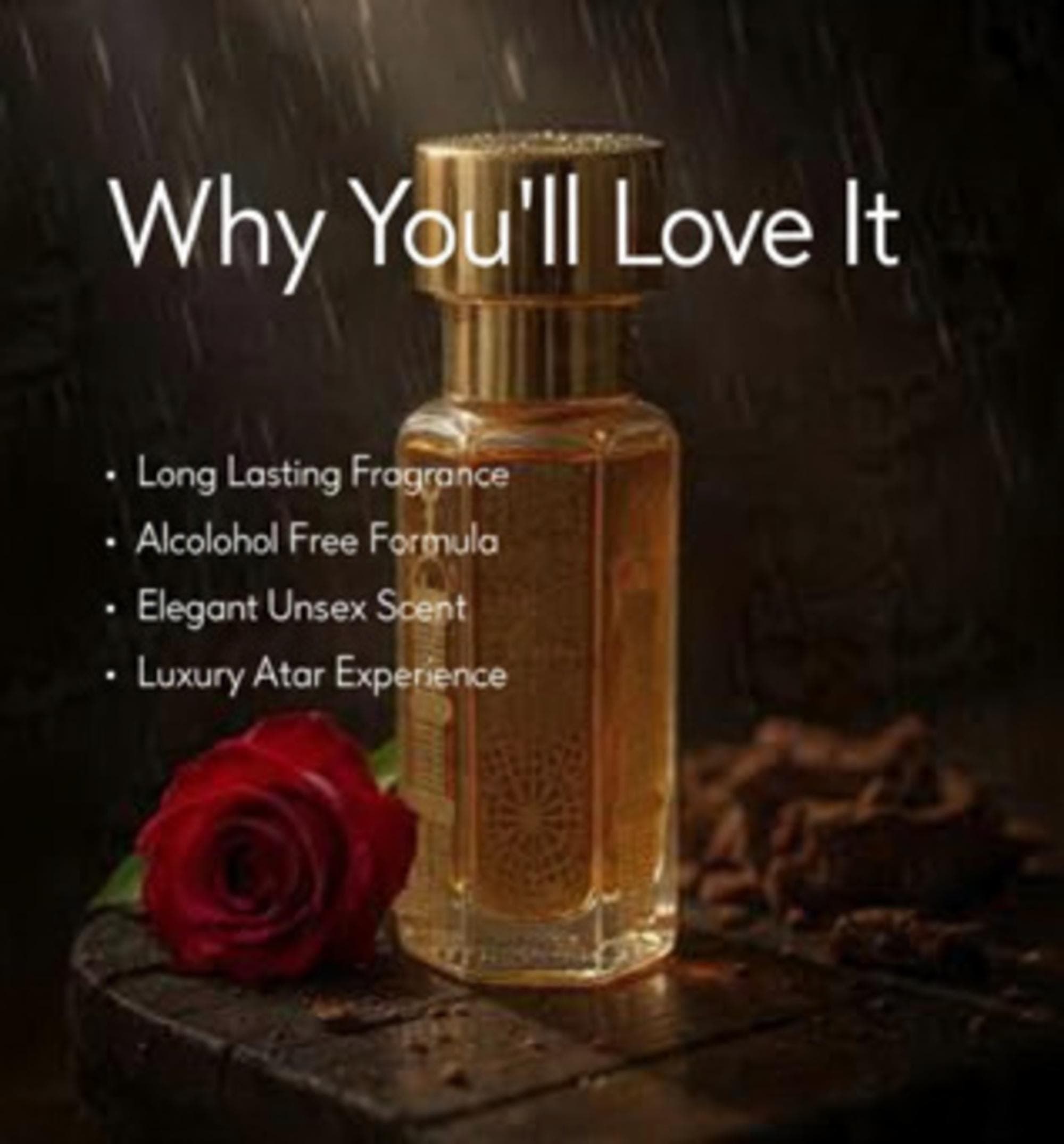 Oud & Roses Attar | Rose Oud Perfume Oil | Alcohol-Free Unisex Fragrance - image 5