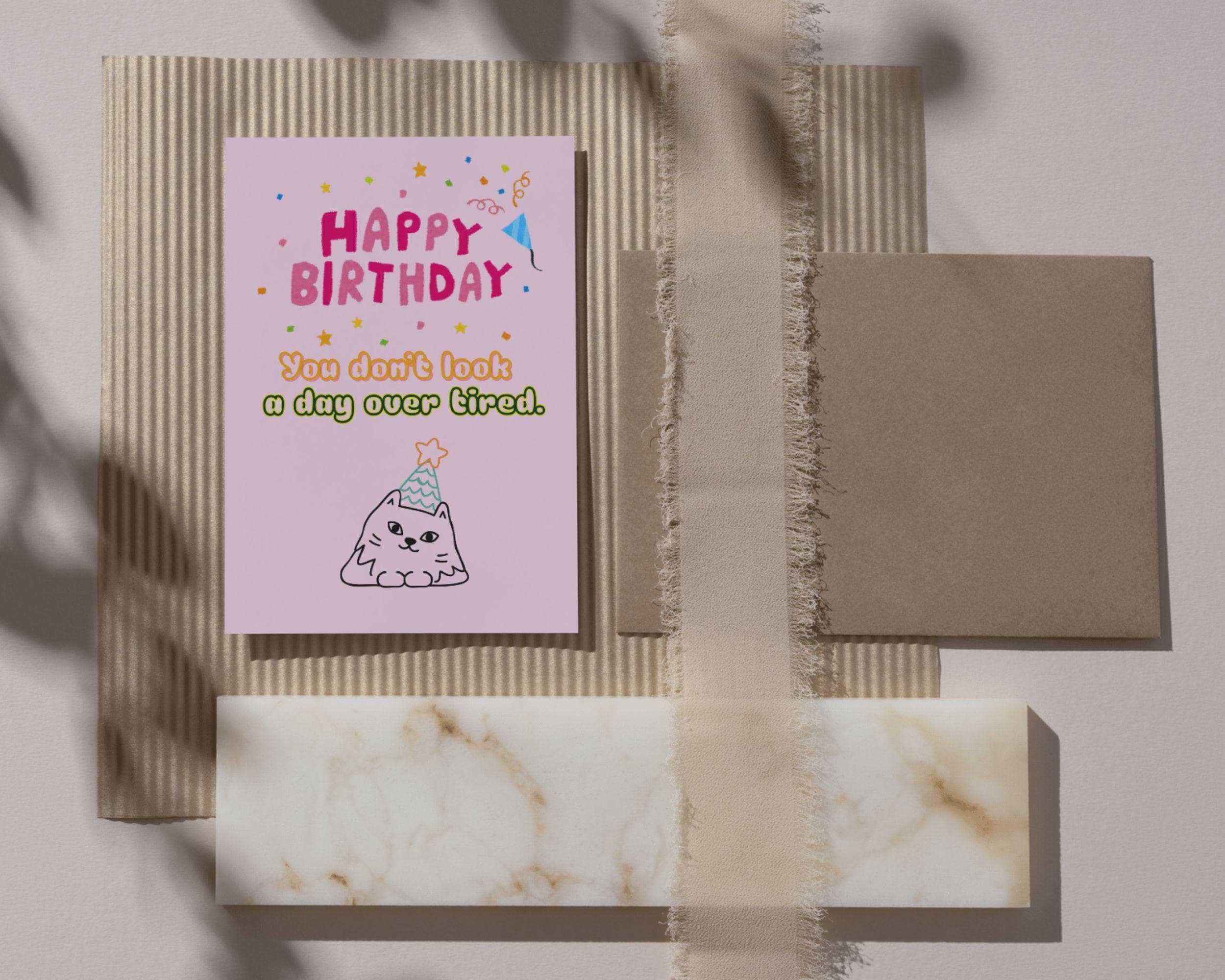 Funny Grumpy Cat Birthday Card – Sarcastic Gift for Cat Lovers (Digital Download) - image 4