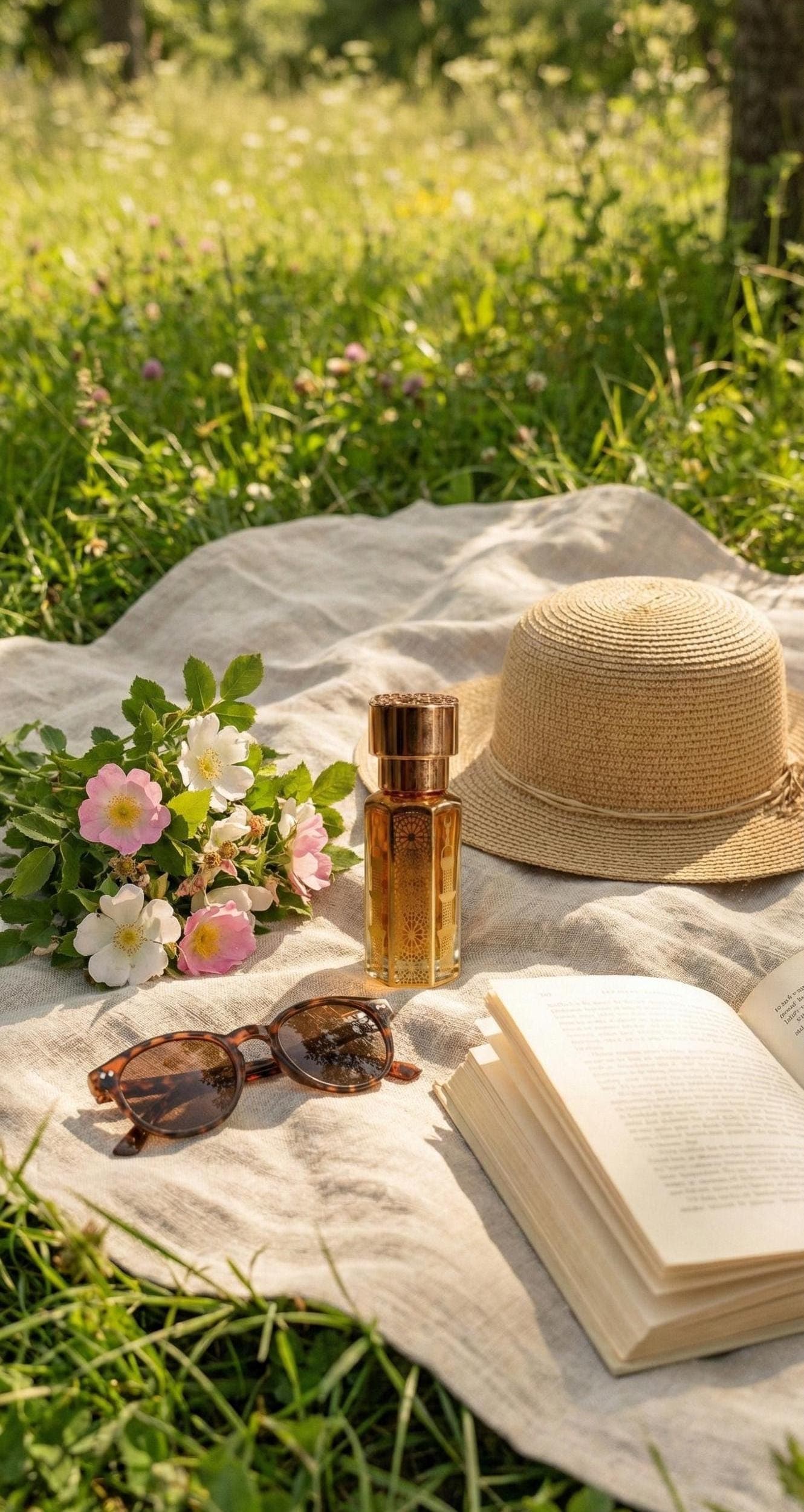 Honey Citrus Scent,

Fresh Nectarine Oil,

Wild Rose Perfume,