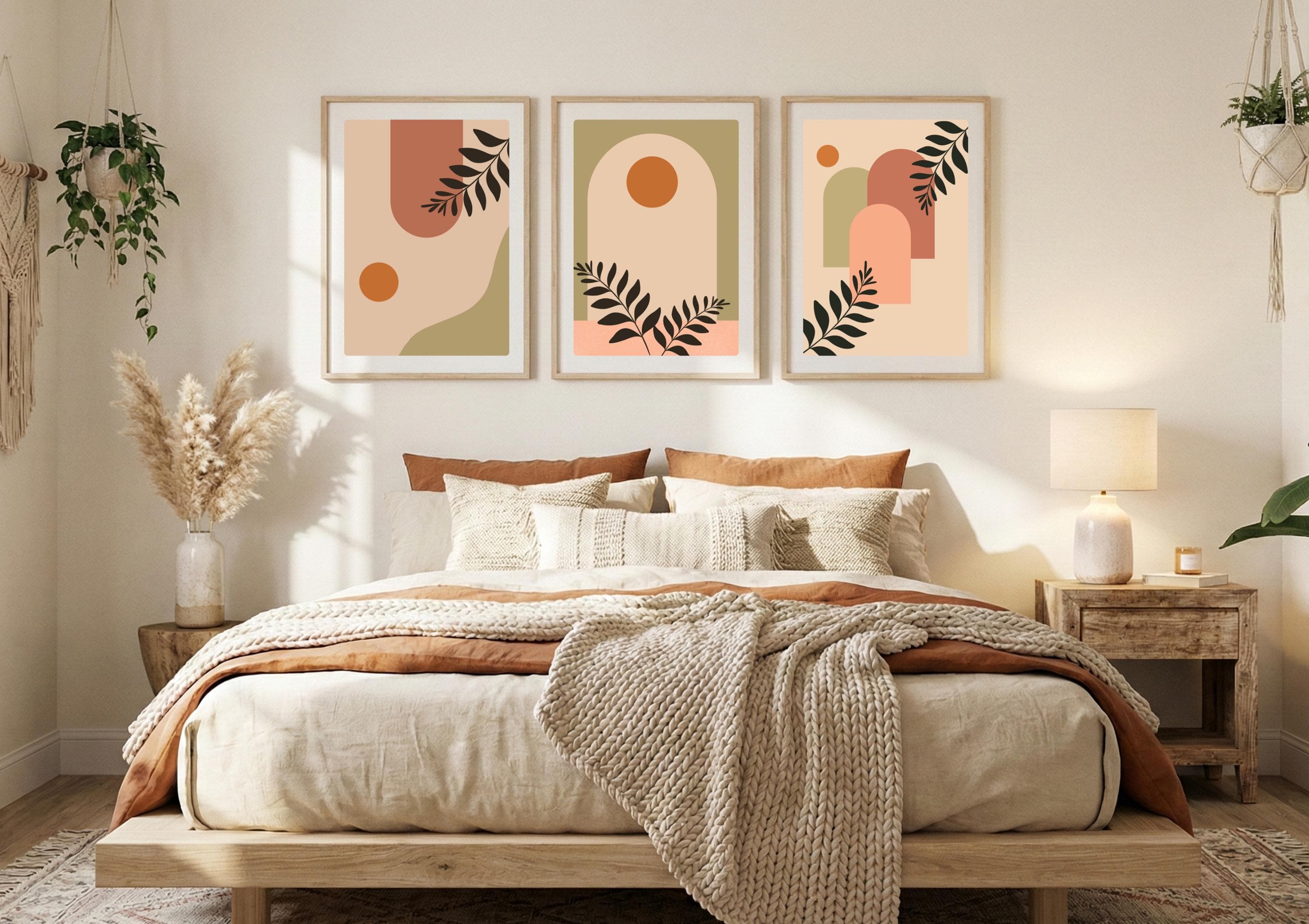 Boho Botanical Arch Print Set | Terracotta & Sage Green (Digital Download) - image 3