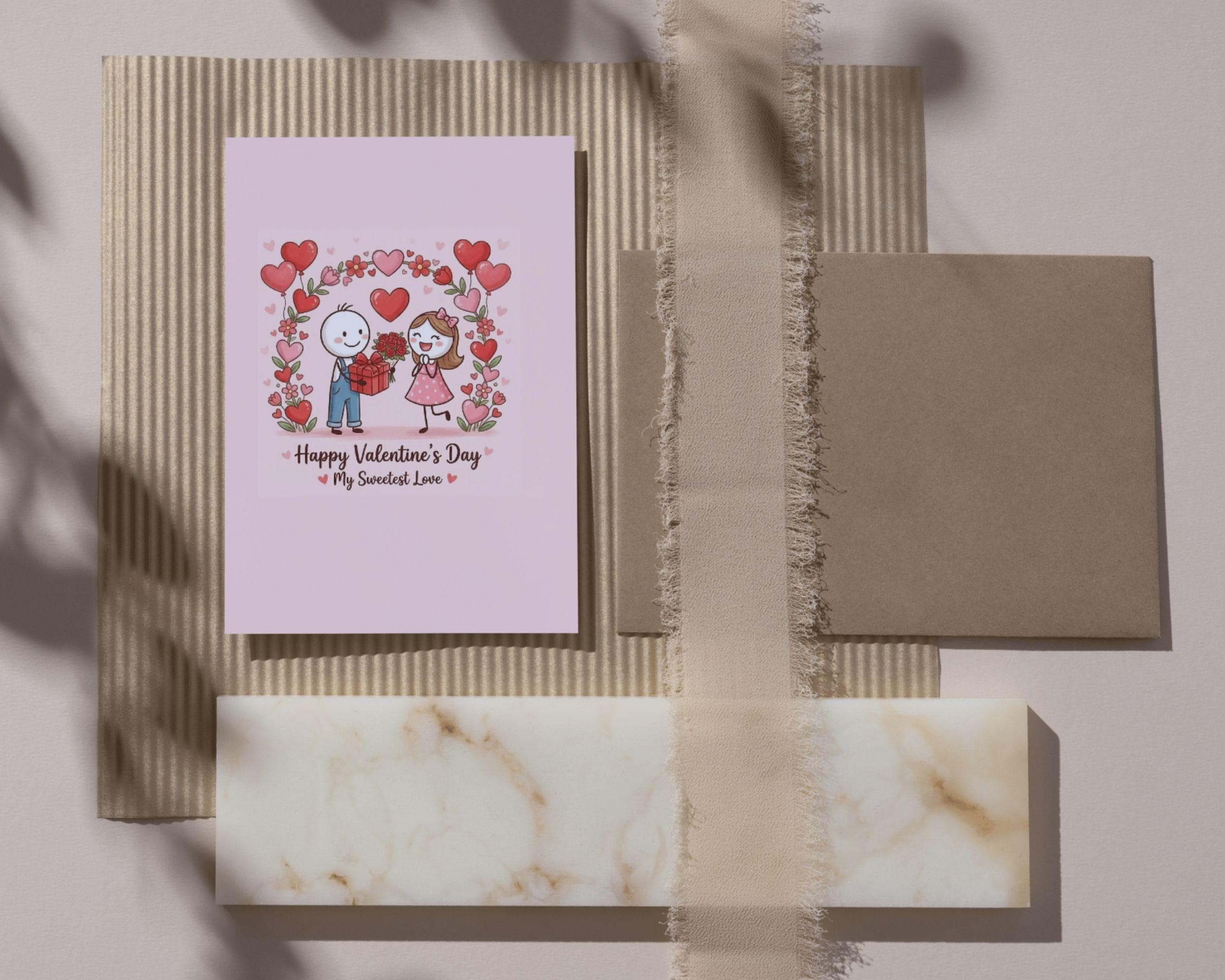 Heart Balloons Valentine's Day Card - Printable 5x7 (Digital Download) - image 5