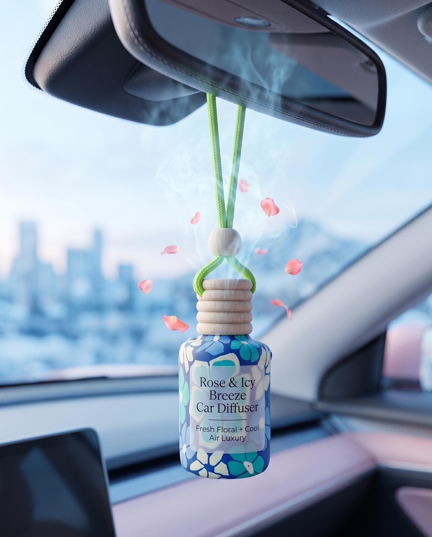 Rose & Icy Breeze combo set of  Car Perfume | Fresh Floral Air Luxury (15ml each) - image 5