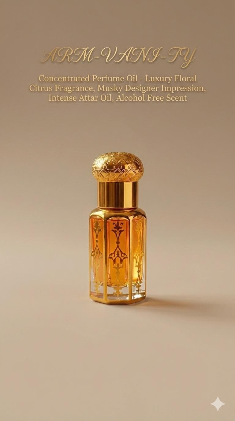 Luxury Floral Citrus Perfume Oil – BOMB-SHLL-Z Designer Attar, Alcohol Free - image 3